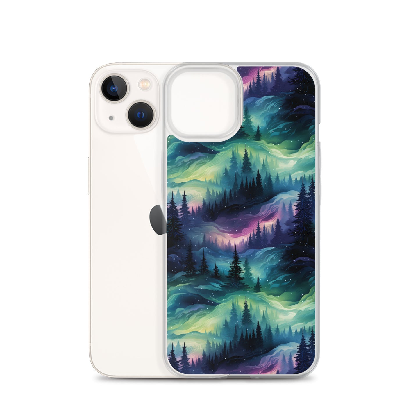 Clear Case for iPhone® Winter Fashion Northern Lights