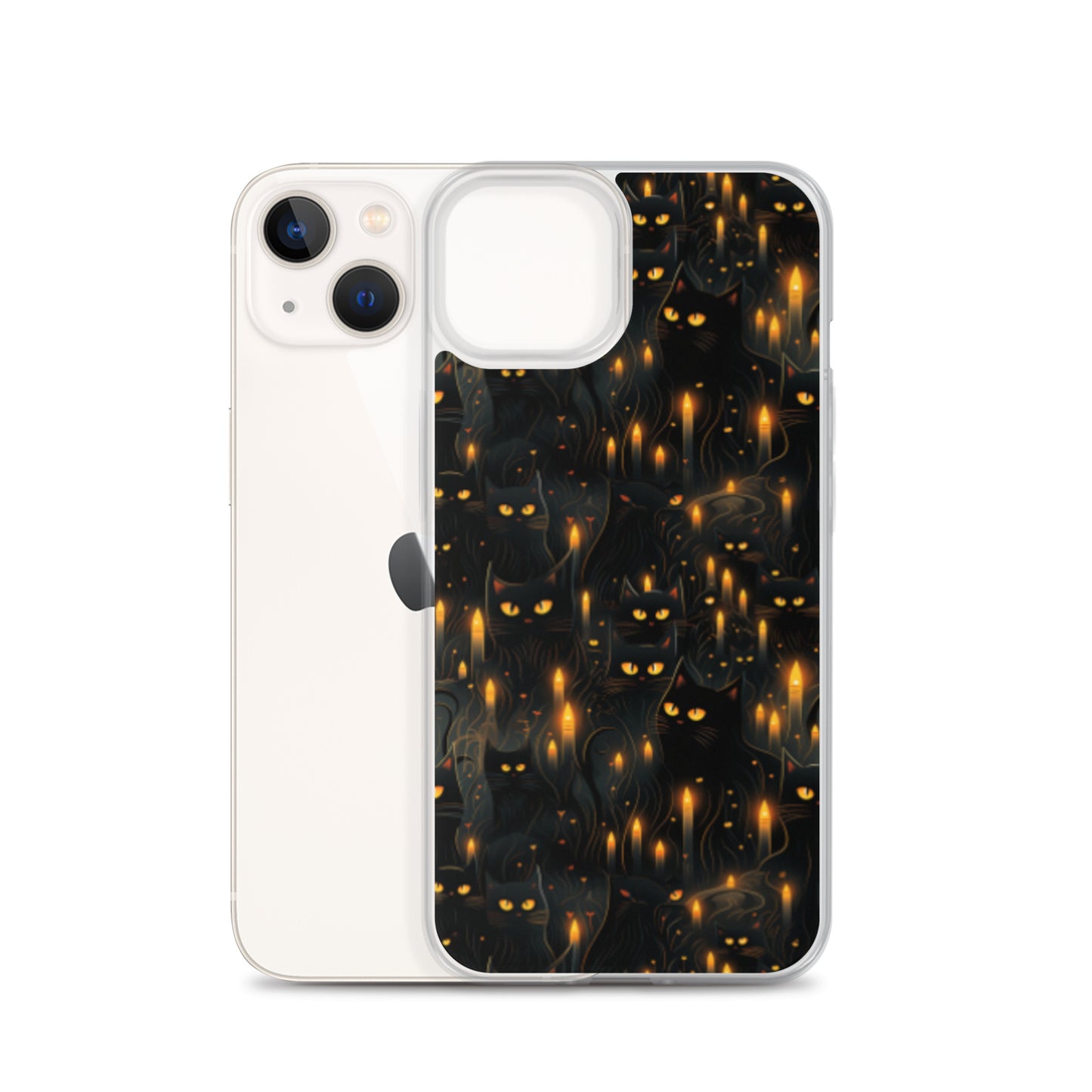Clear Case for iPhone® Halloween Sinister Black Cats