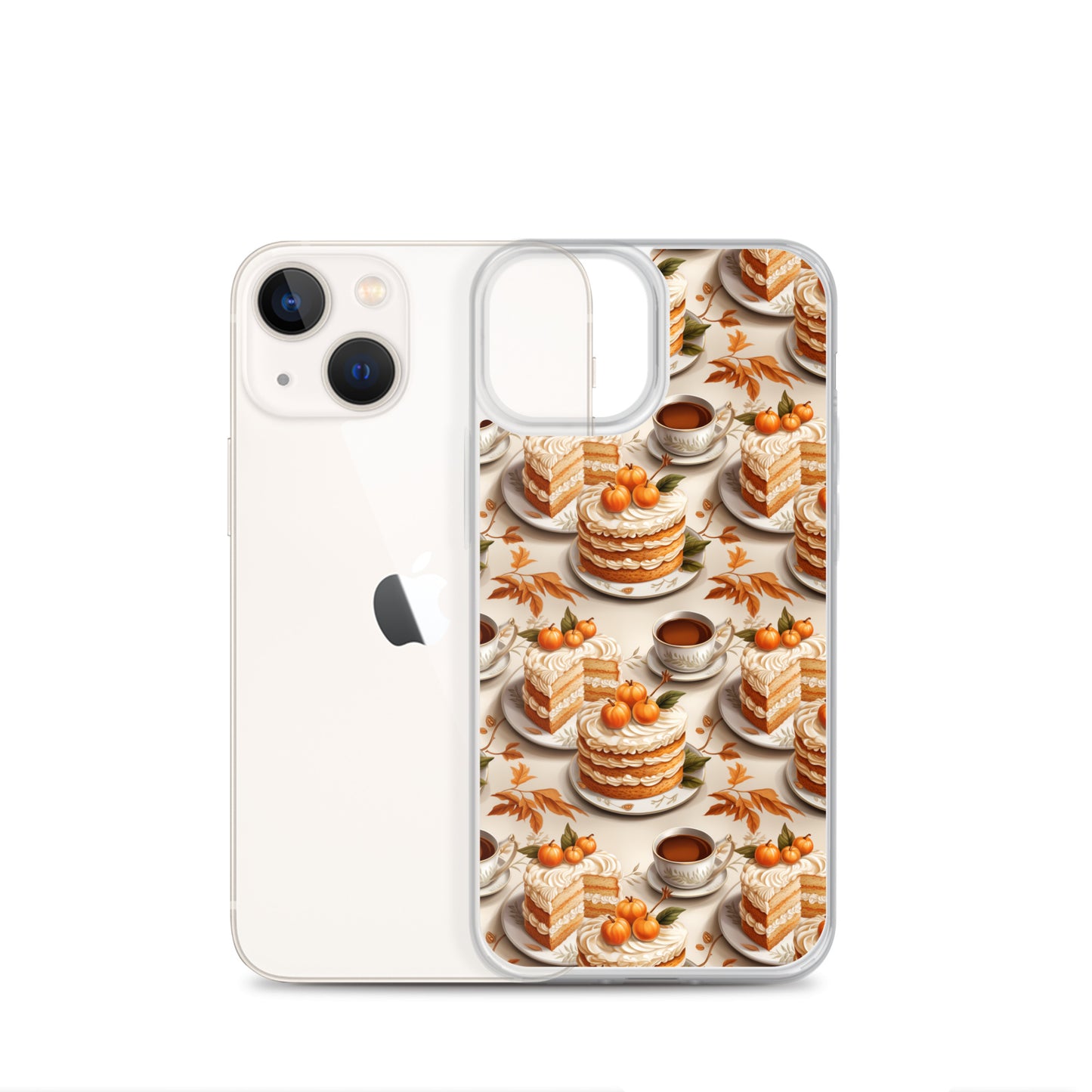 Clear Case for iPhone® Fall Fashion Autumn Spice and Pumpkin Pie