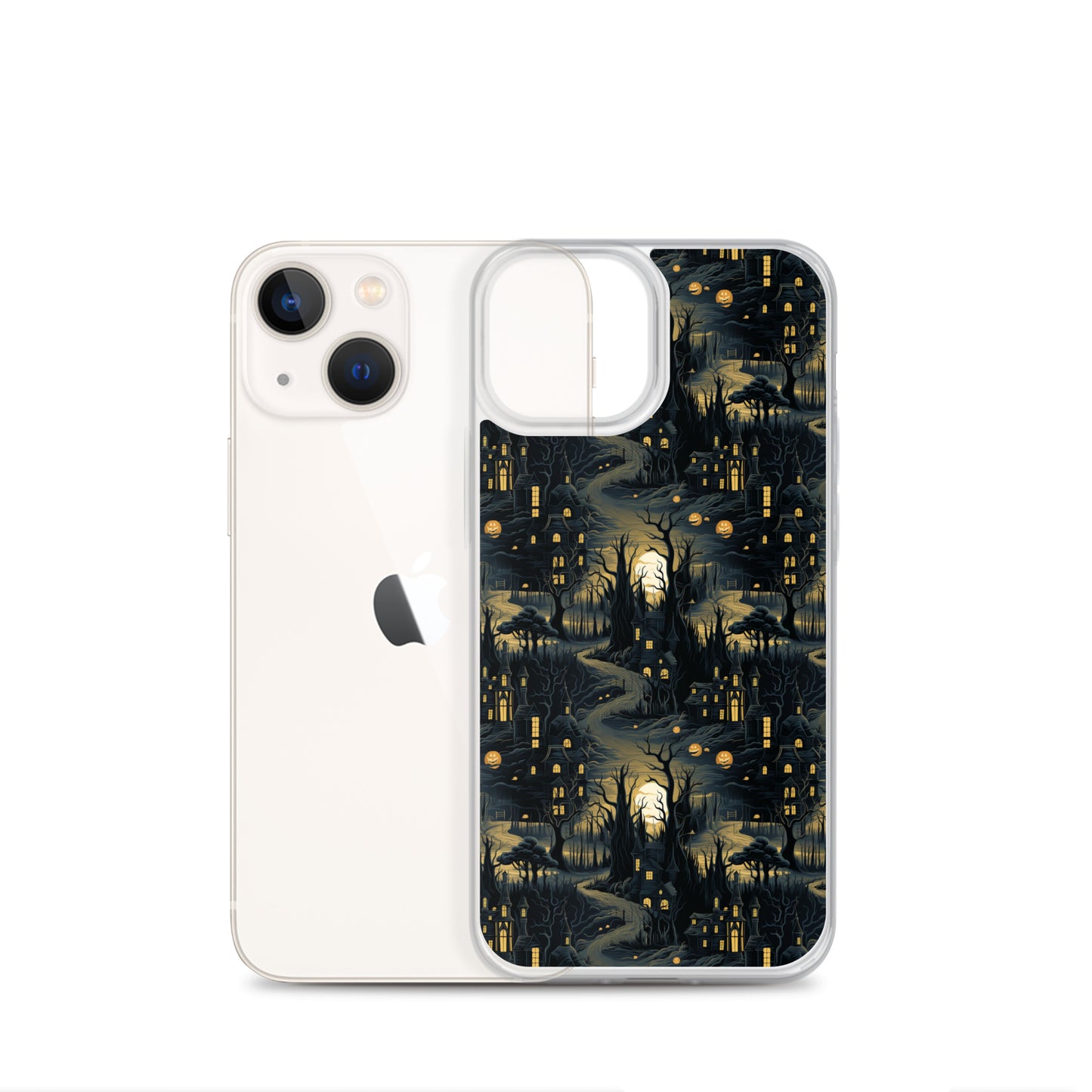 Clear Case for iPhone® Halloween Haunted House