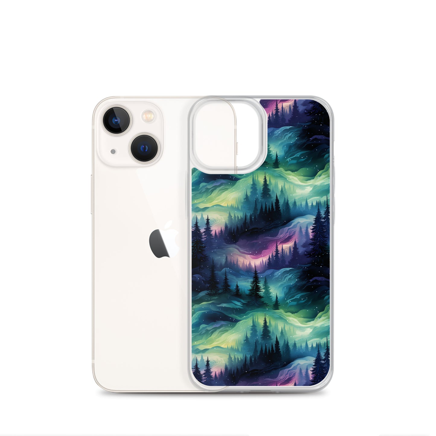 Clear Case for iPhone® Winter Fashion Northern Lights