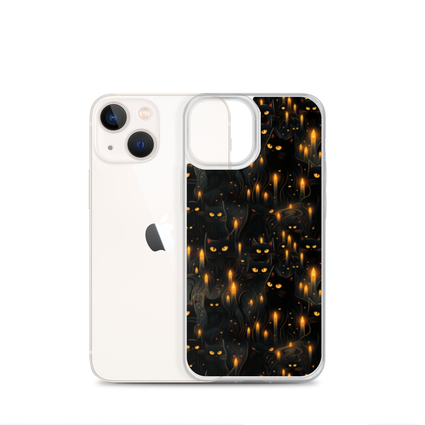 Clear Case for iPhone® Halloween Sinister Black Cats