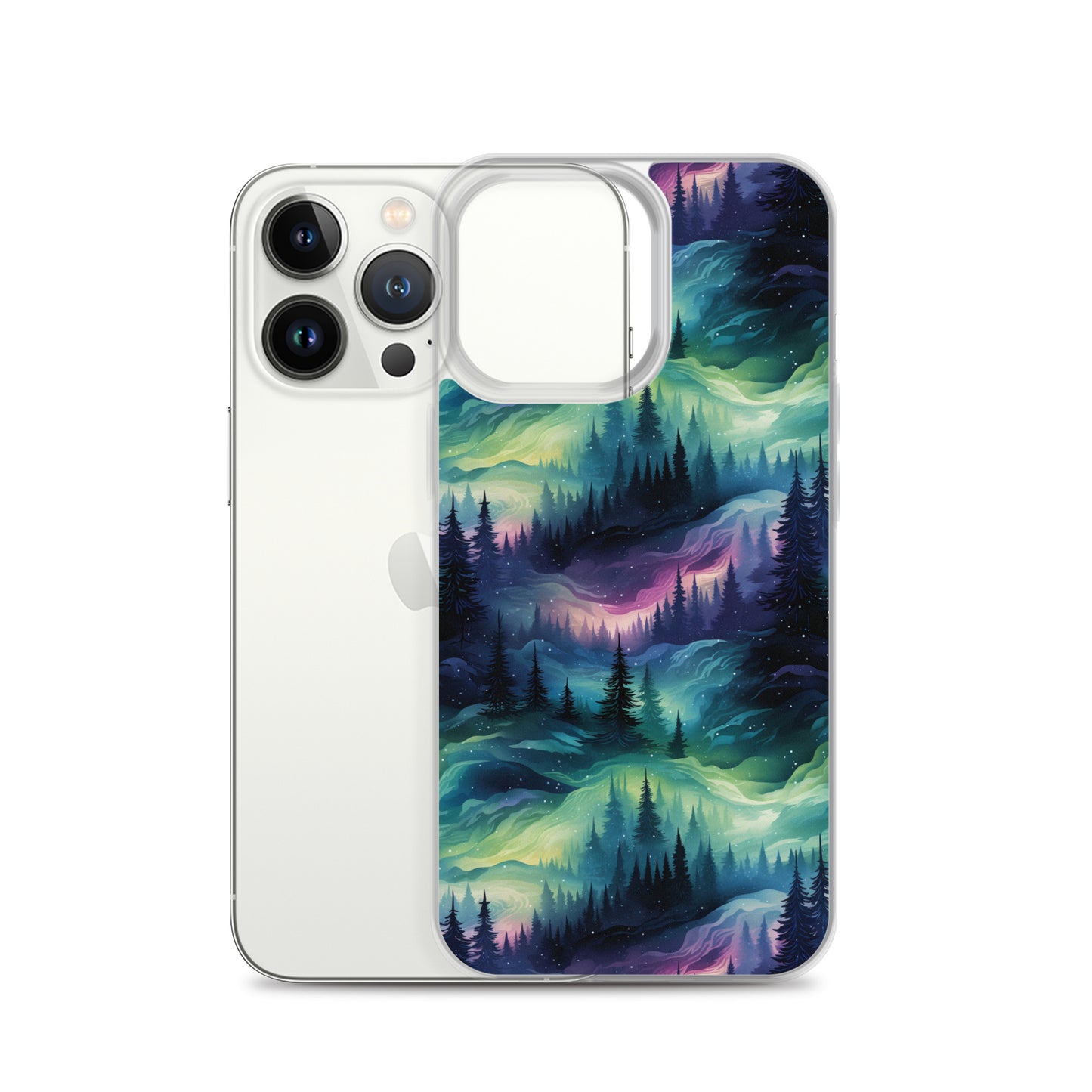Clear Case for iPhone® Winter Fashion Northern Lights