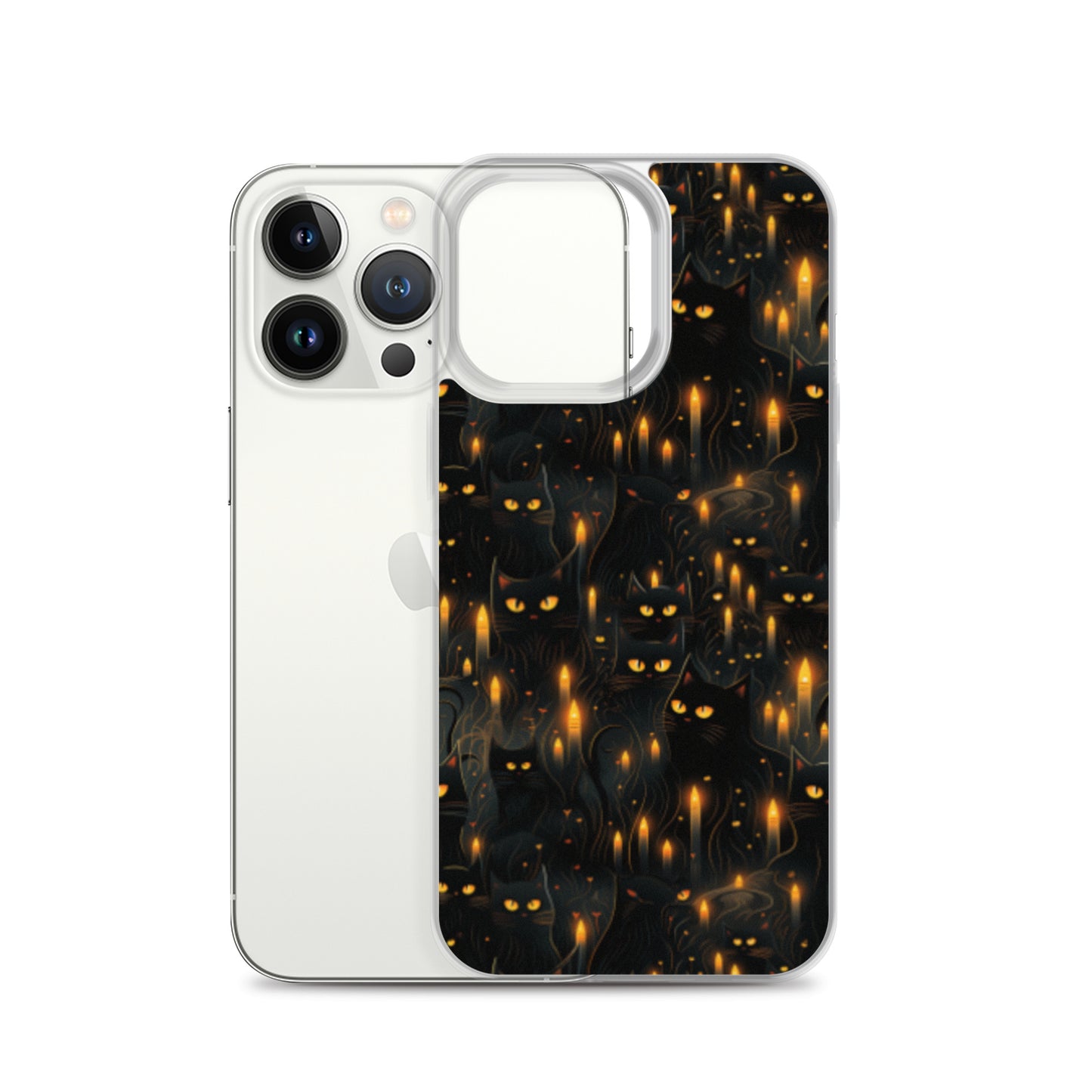 Clear Case for iPhone® Halloween Sinister Black Cats