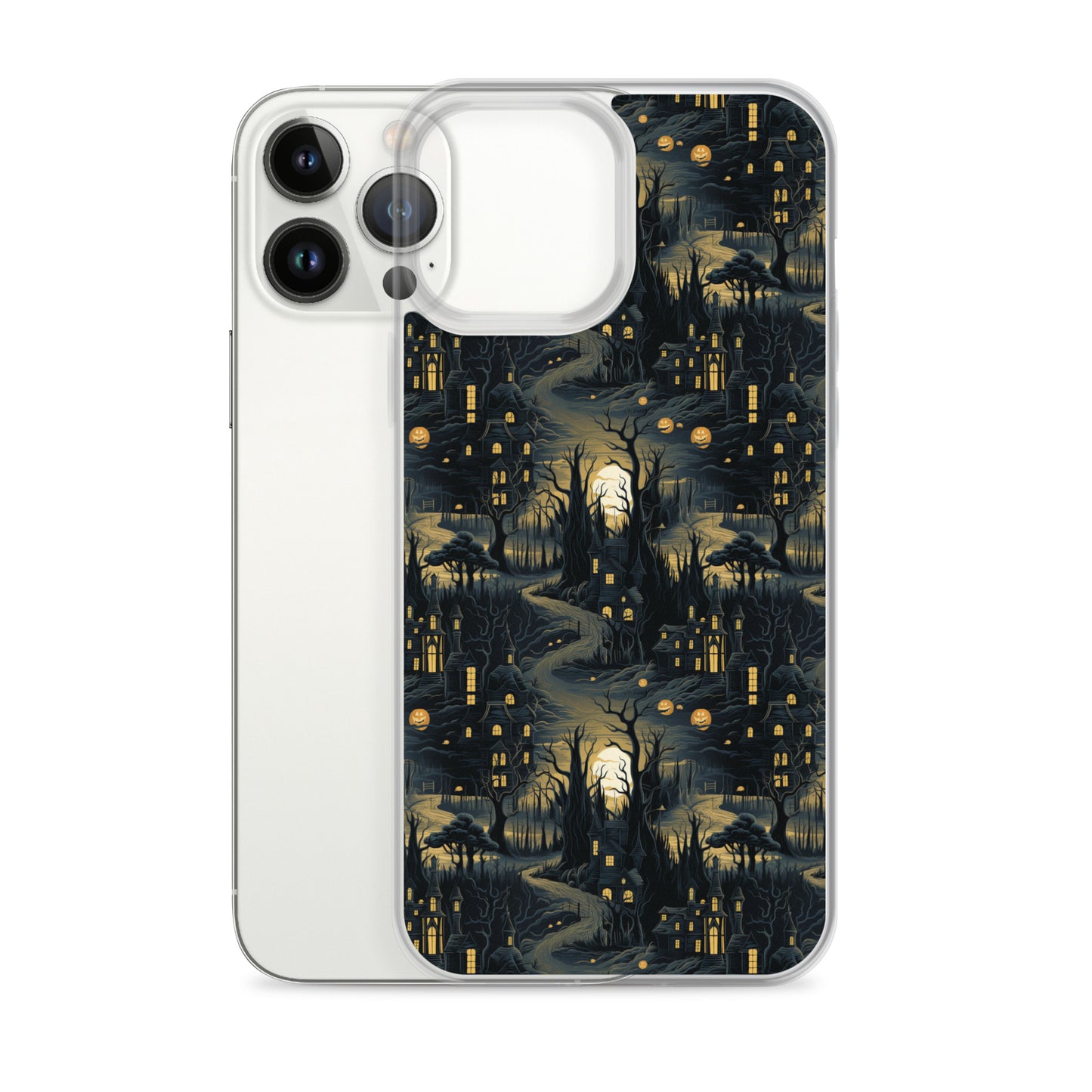 Clear Case for iPhone® Halloween Haunted House