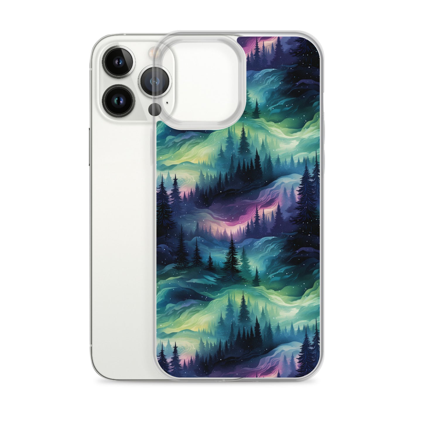 Clear Case for iPhone® Winter Fashion Northern Lights