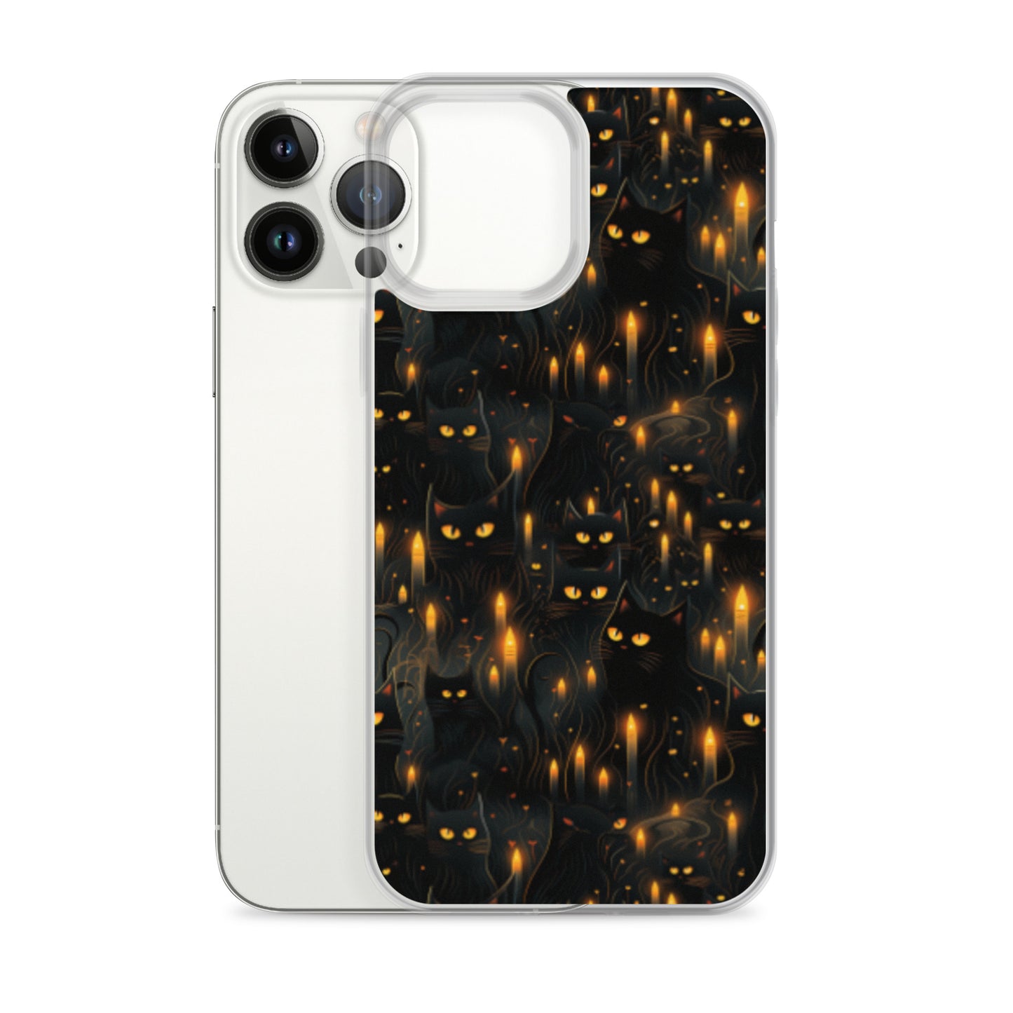 Clear Case for iPhone® Halloween Sinister Black Cats