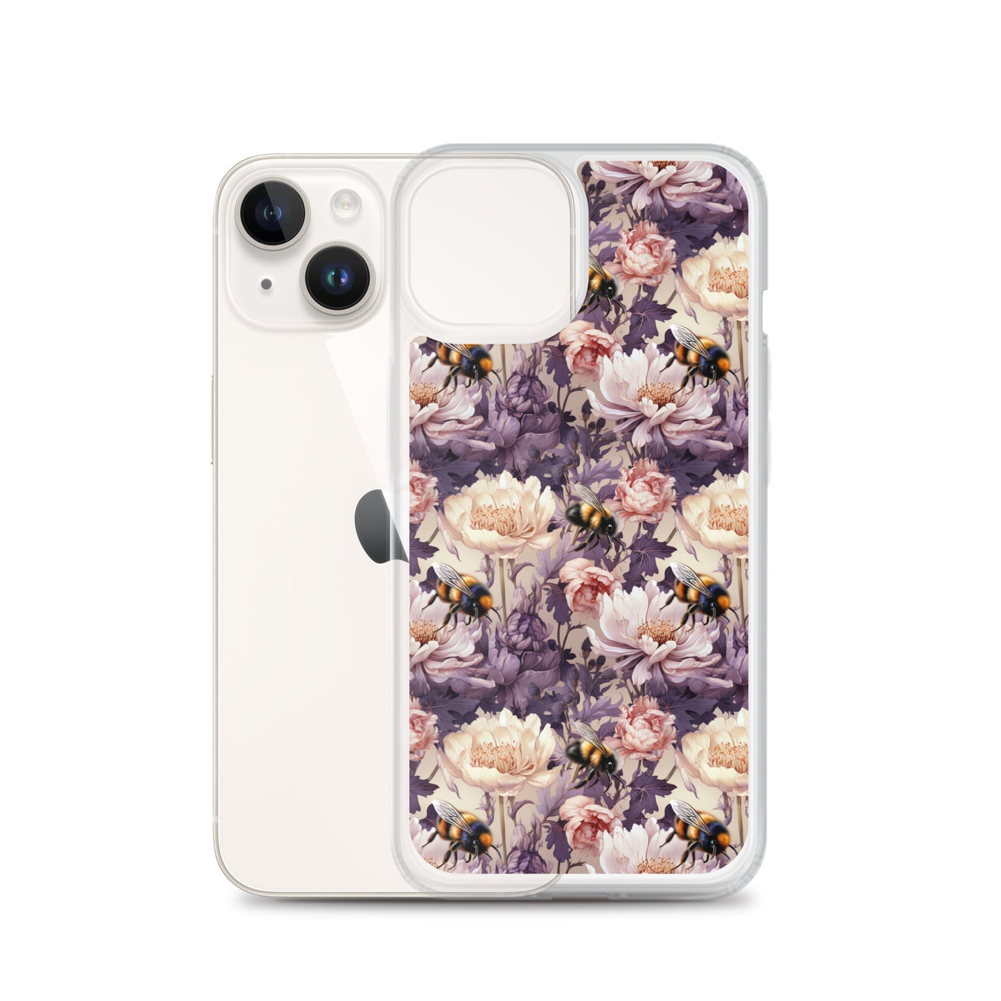 Clear Case for iPhone® Floral Bee #51