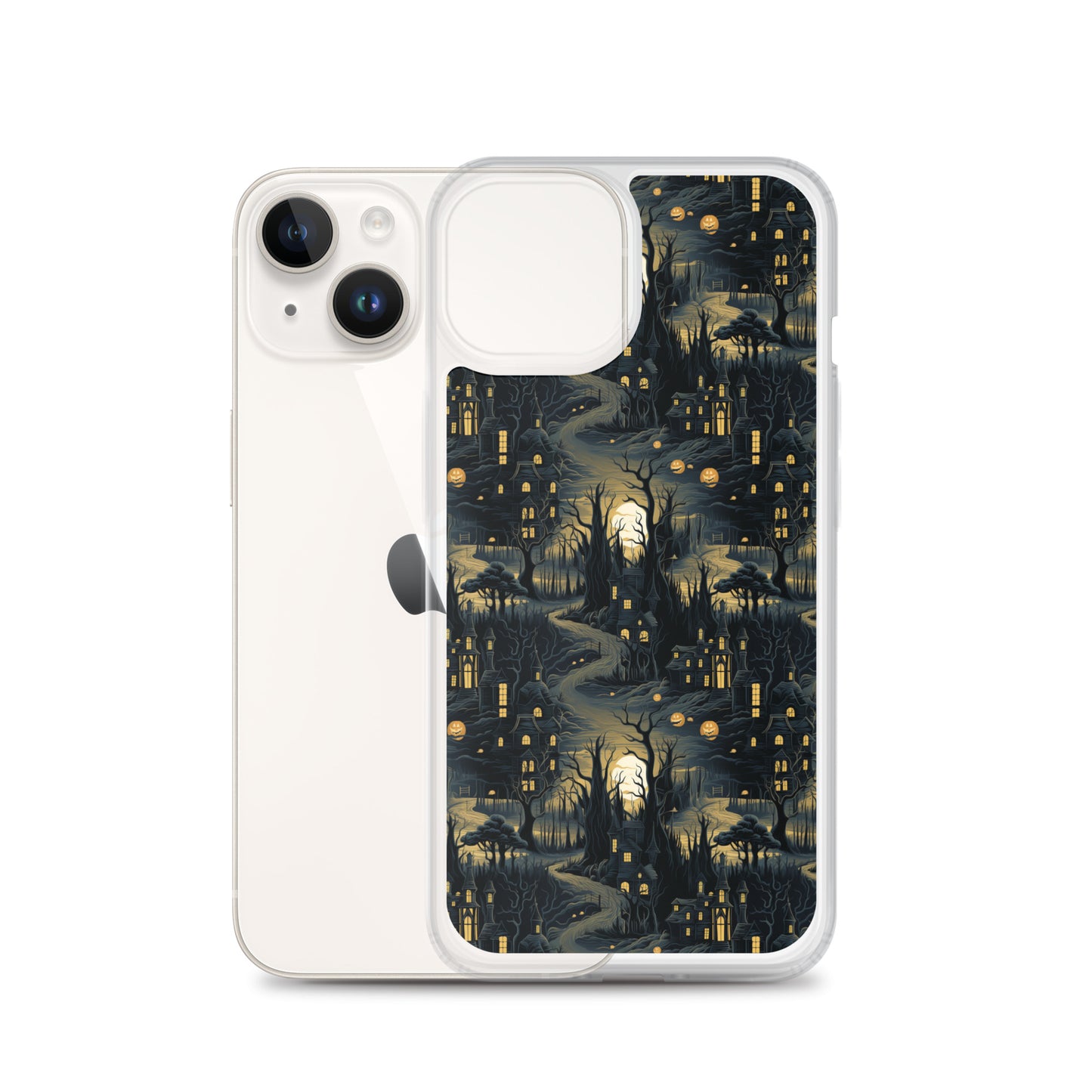 Clear Case for iPhone® Halloween Haunted House