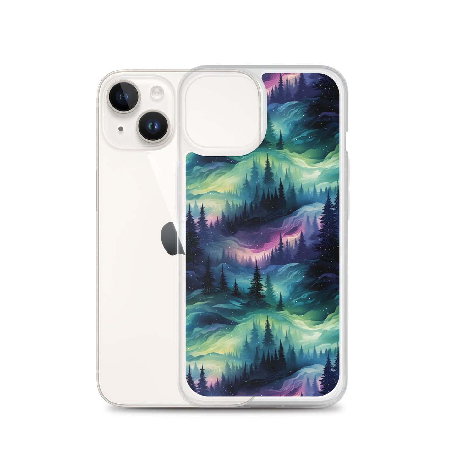 Clear Case for iPhone® Winter Fashion Northern Lights