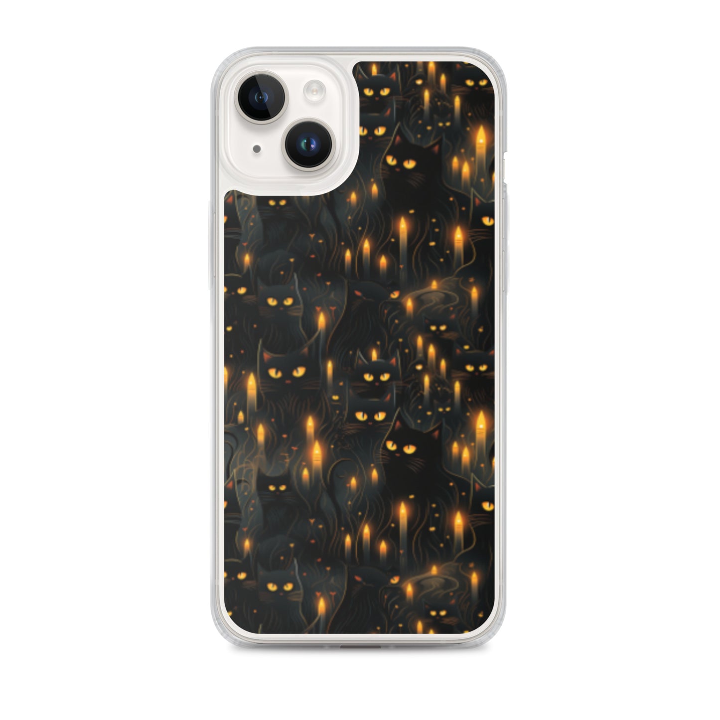 Clear Case for iPhone® Halloween Sinister Black Cats