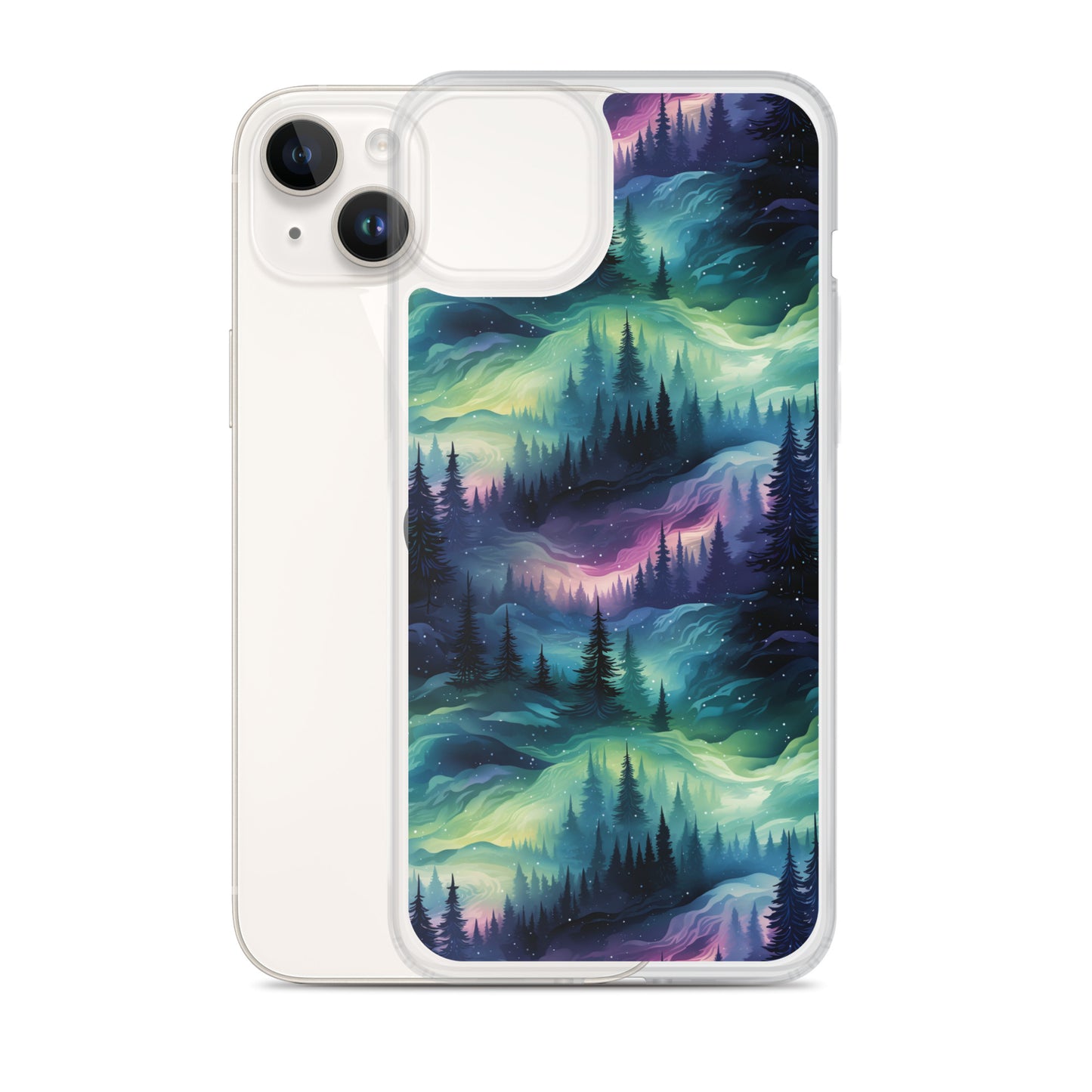 Clear Case for iPhone® Winter Fashion Northern Lights