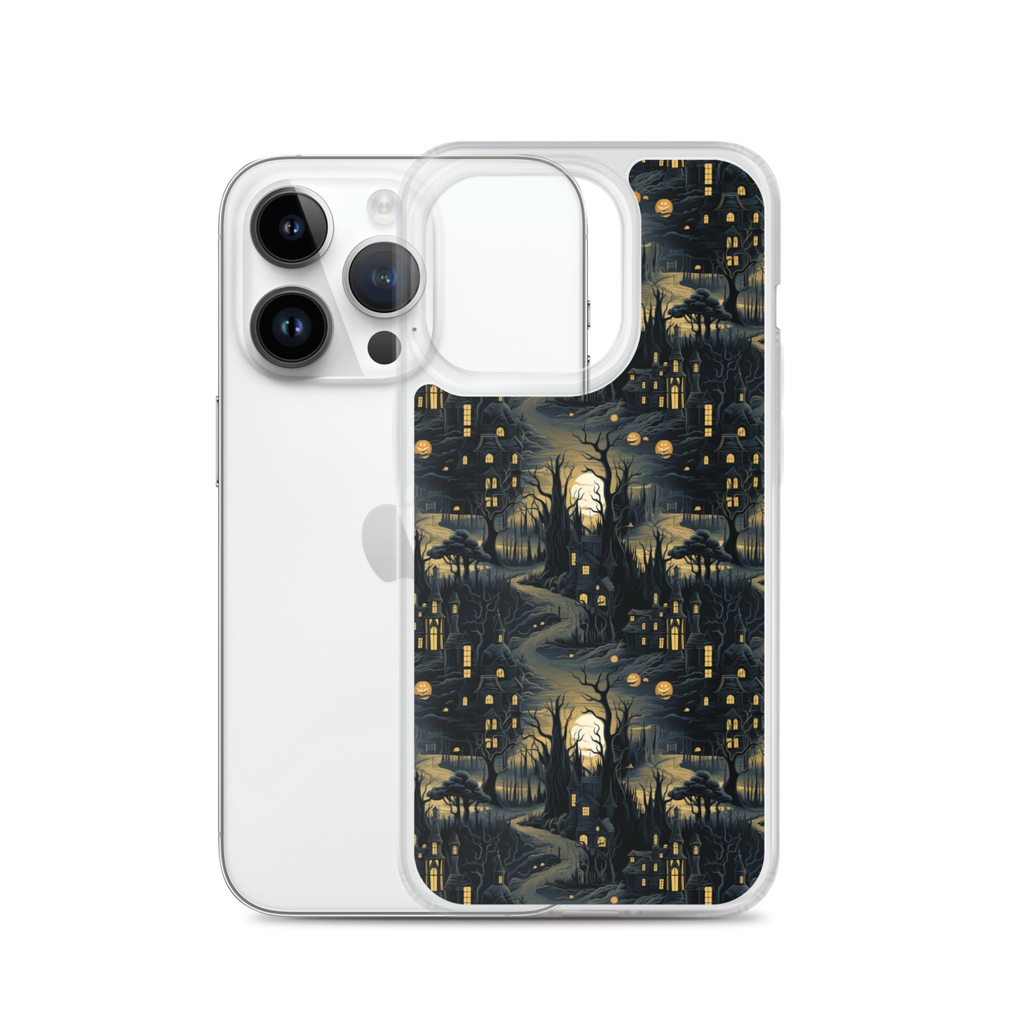 Clear Case for iPhone® Halloween Haunted House