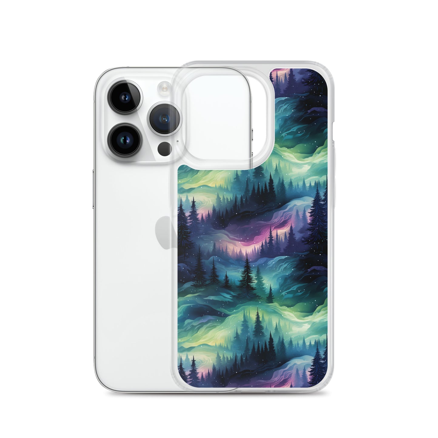 Clear Case for iPhone® Winter Fashion Northern Lights