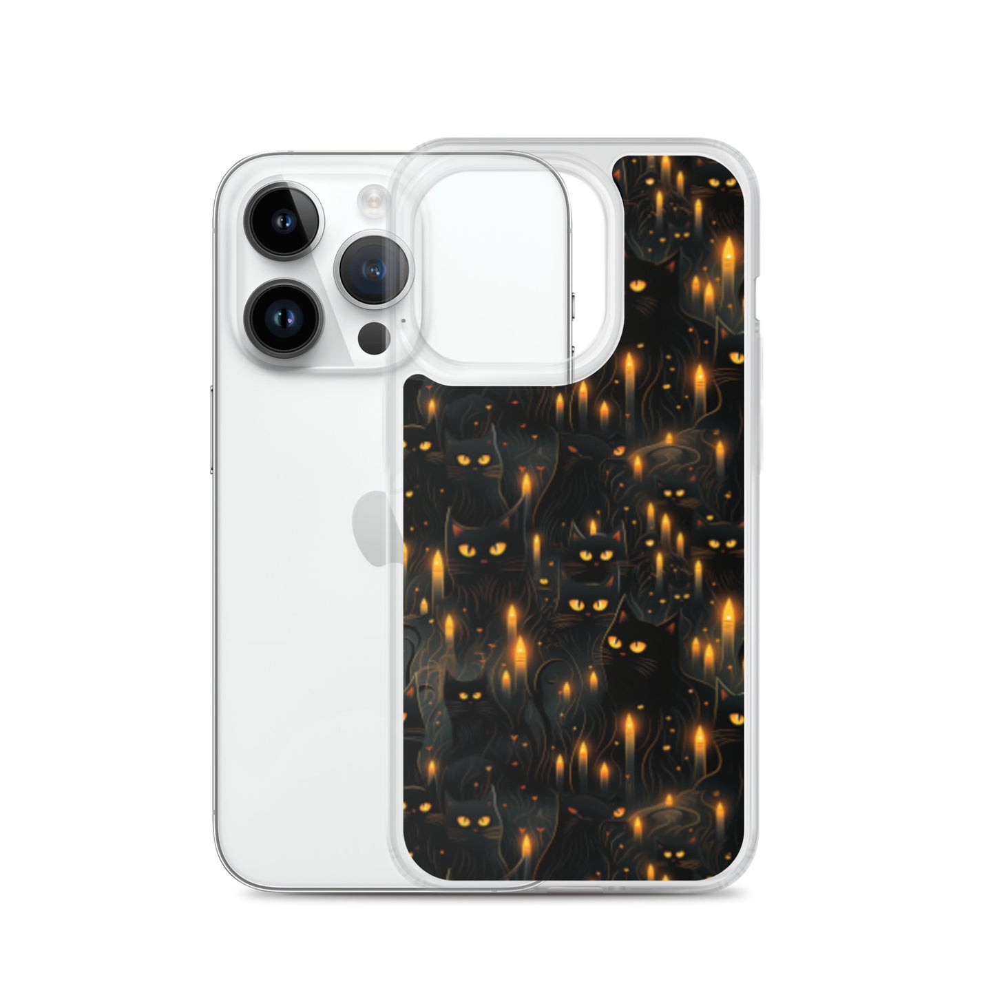 Clear Case for iPhone® Halloween Sinister Black Cats