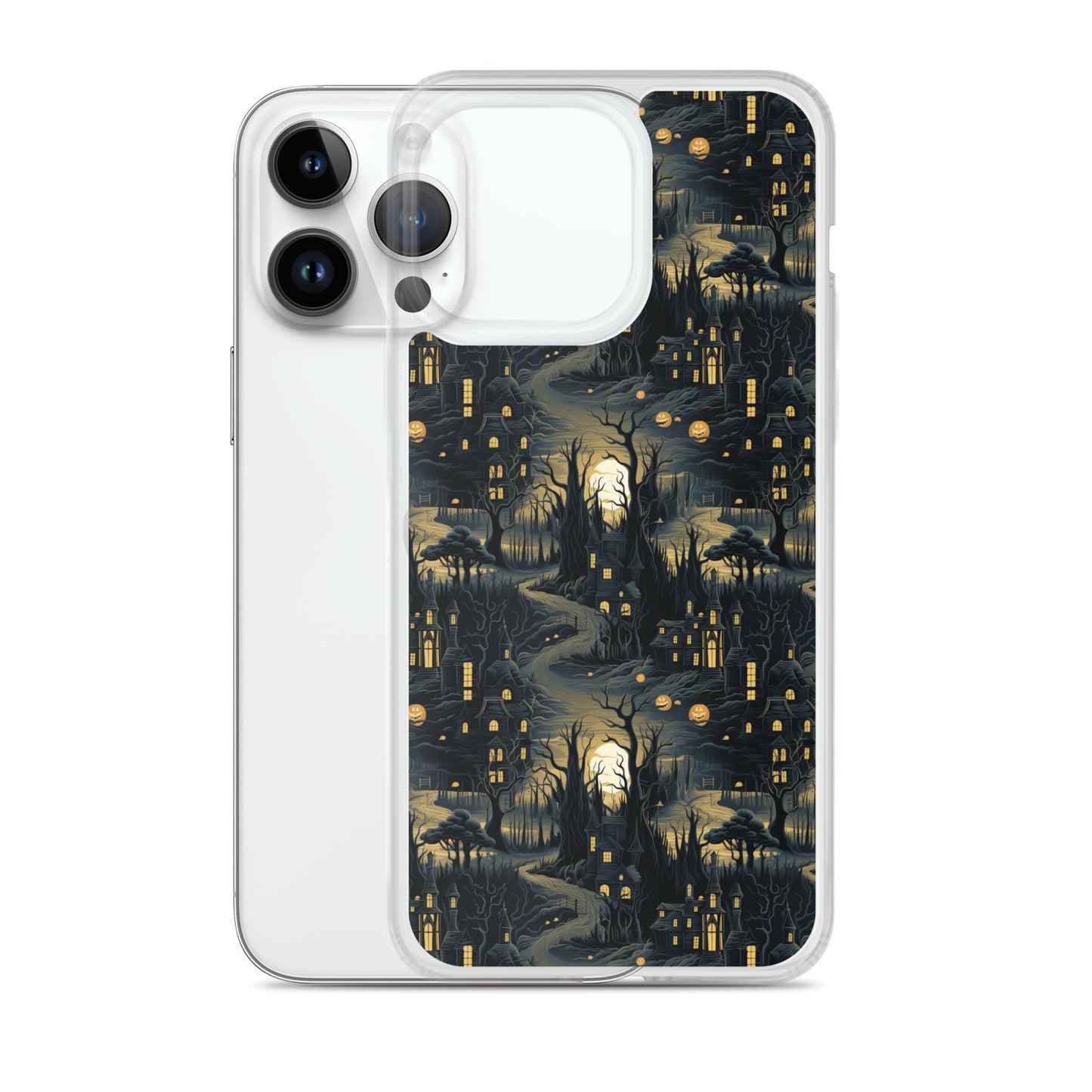 Clear Case for iPhone® Halloween Haunted House