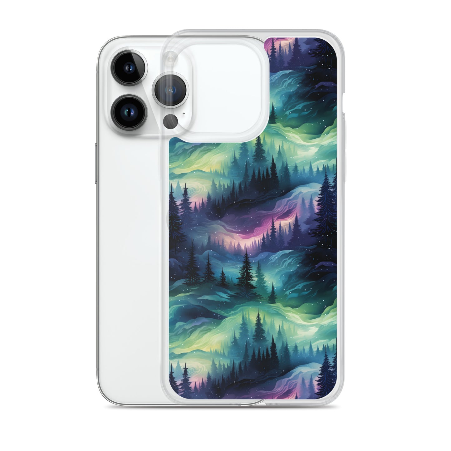 Clear Case for iPhone® Winter Fashion Northern Lights