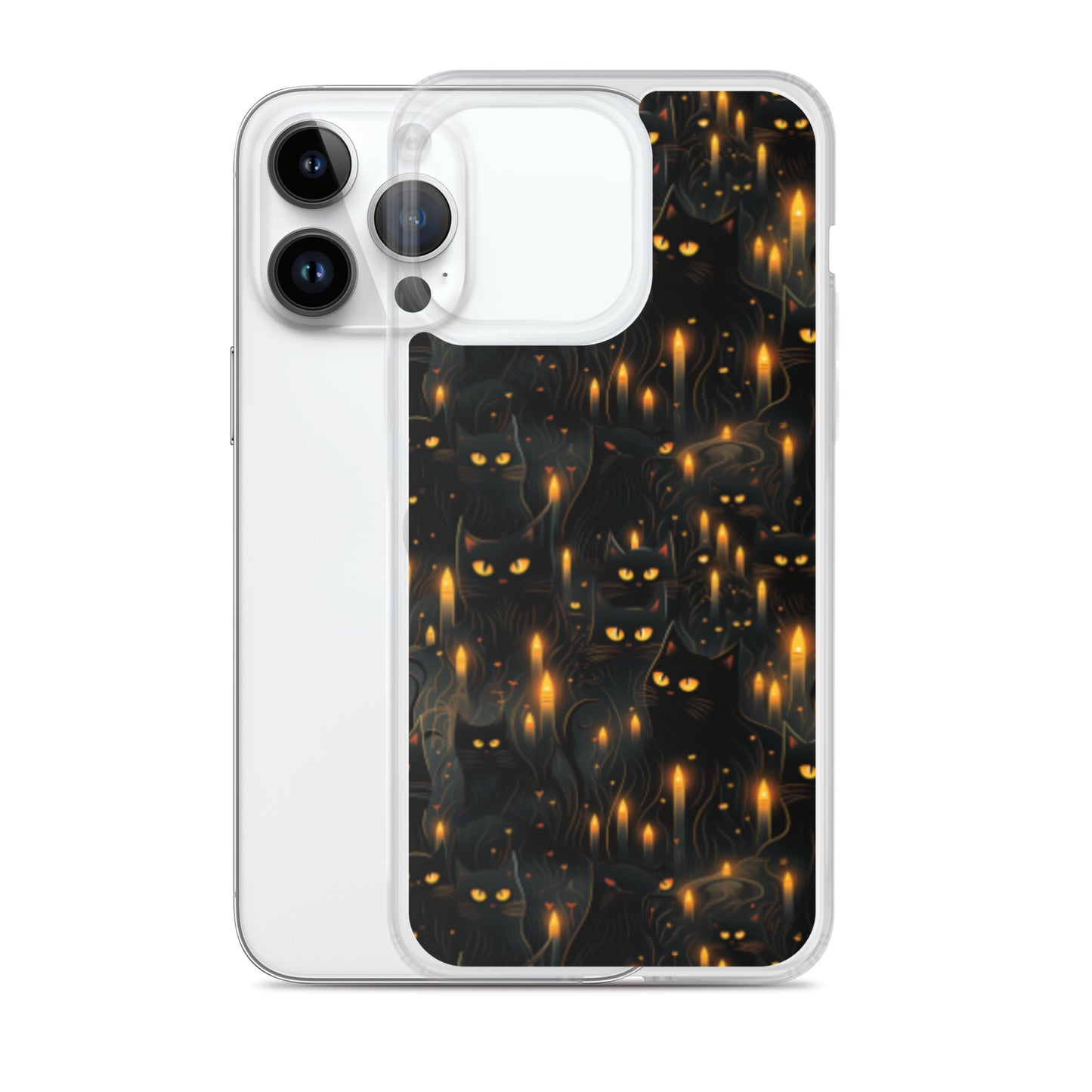 Clear Case for iPhone® Halloween Sinister Black Cats