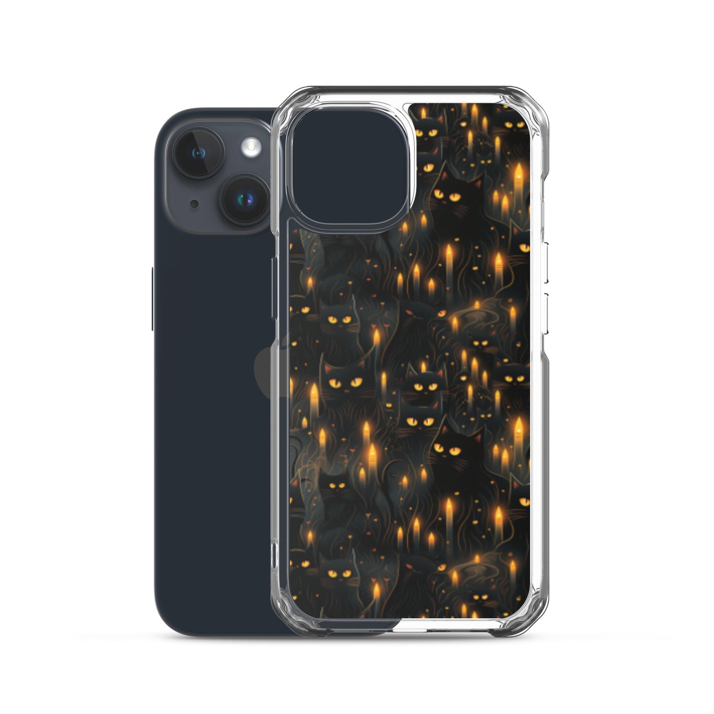 Clear Case for iPhone® Halloween Sinister Black Cats