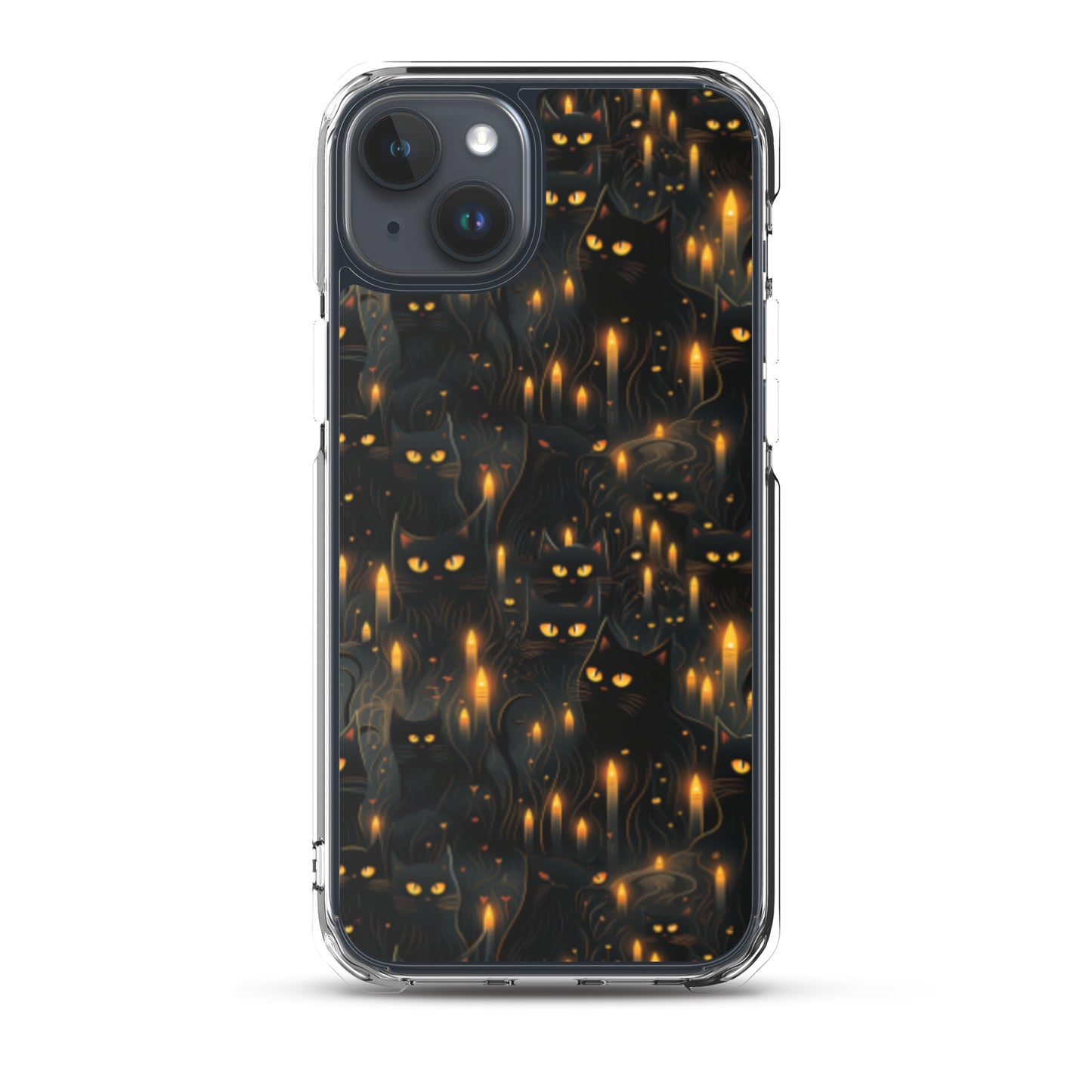 Clear Case for iPhone® Halloween Sinister Black Cats