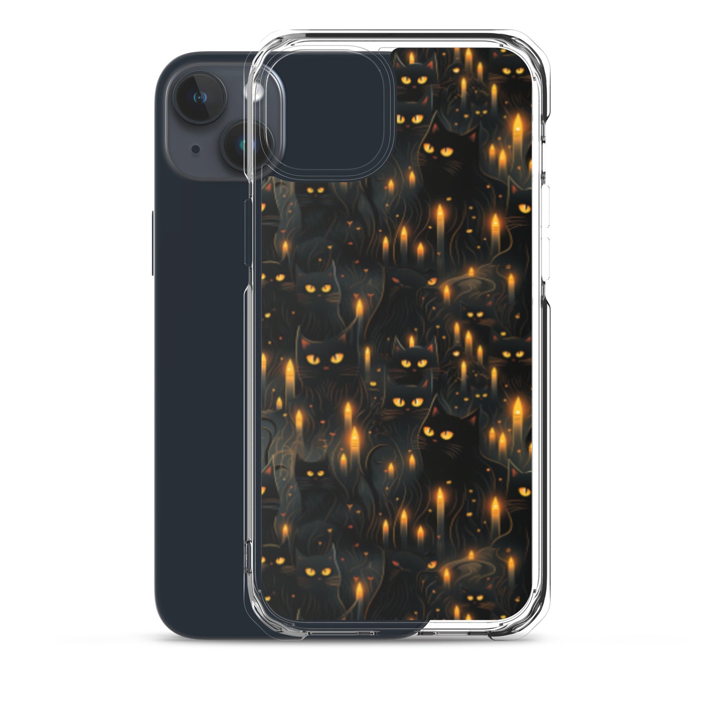 Clear Case for iPhone® Halloween Sinister Black Cats