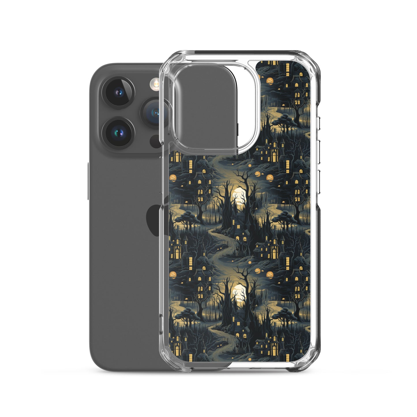 Clear Case for iPhone® Halloween Haunted House