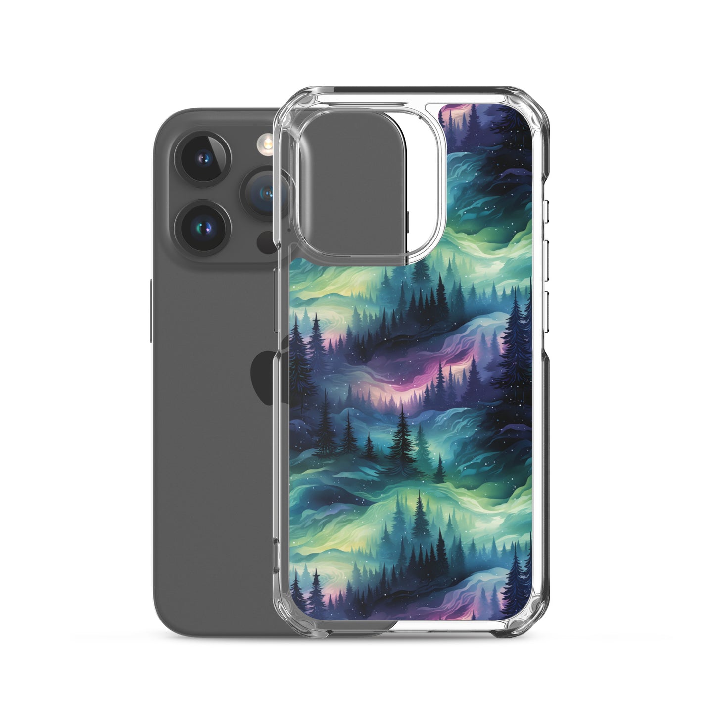 Clear Case for iPhone® Winter Fashion Northern Lights