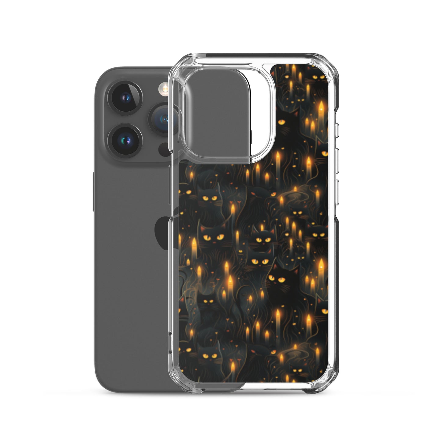Clear Case for iPhone® Halloween Sinister Black Cats