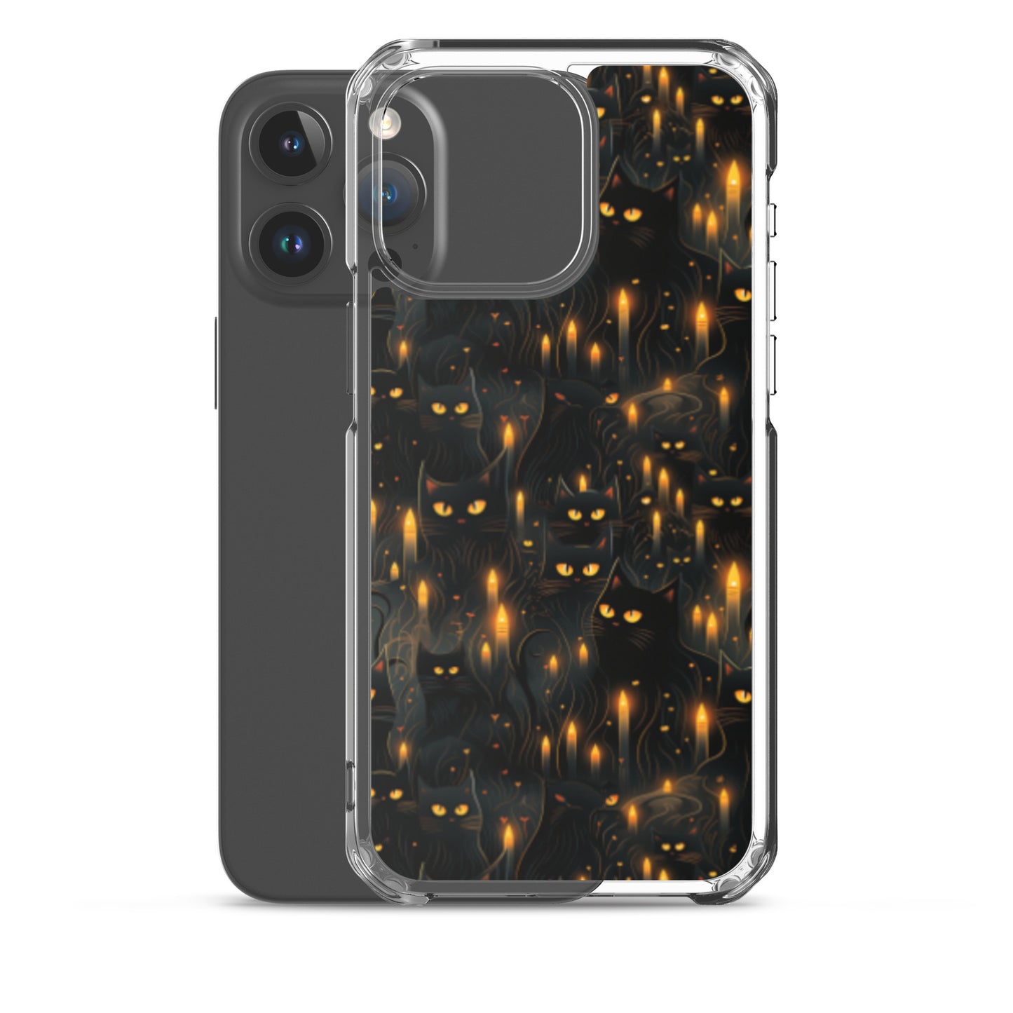 Clear Case for iPhone® Halloween Sinister Black Cats