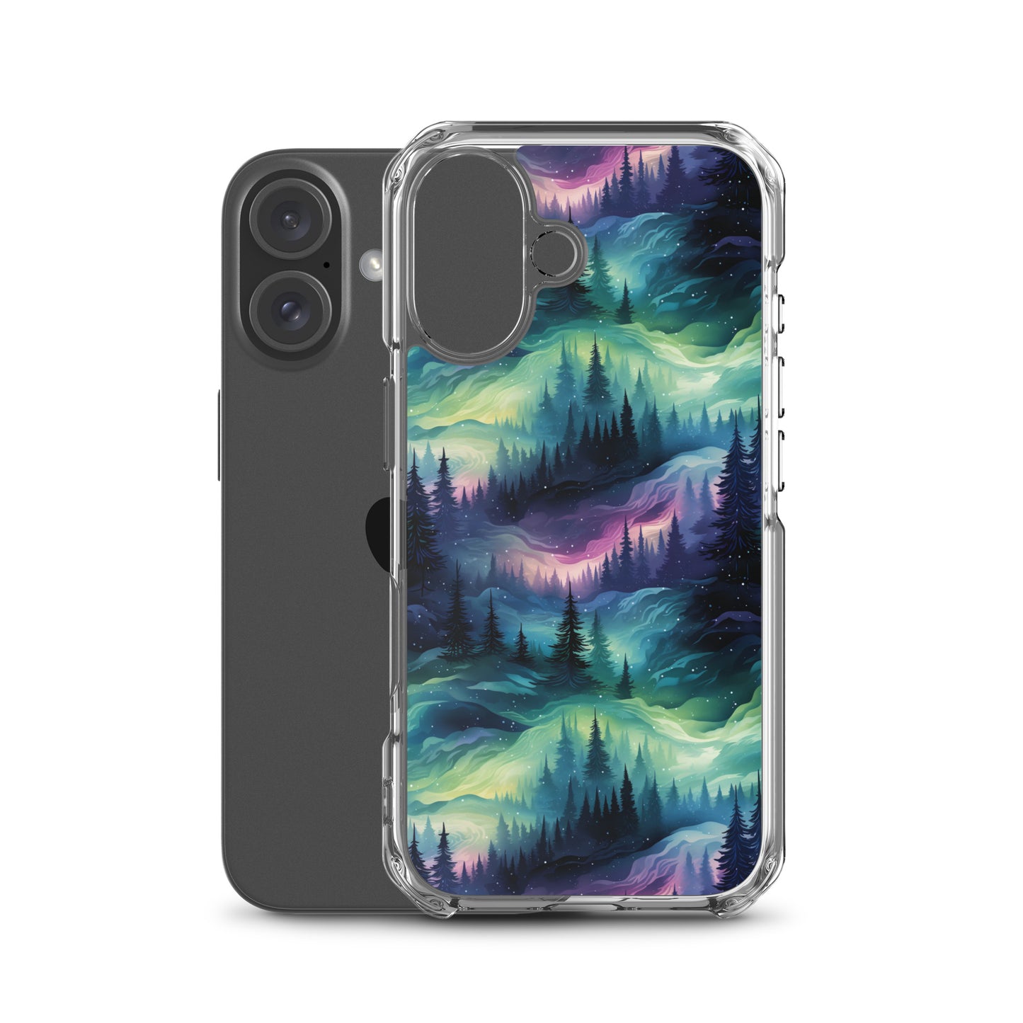 Clear Case for iPhone® Winter Fashion Northern Lights