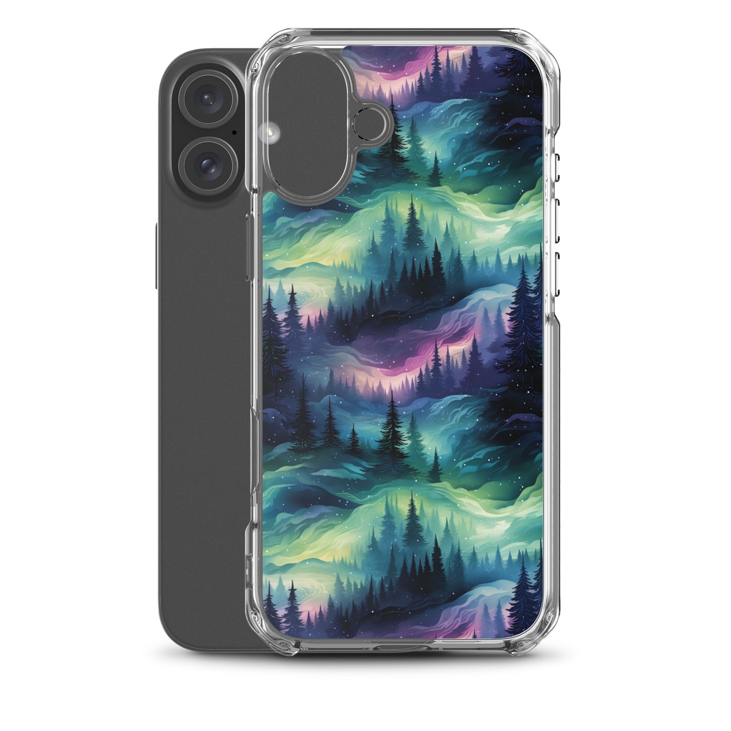 Clear Case for iPhone® Winter Fashion Northern Lights
