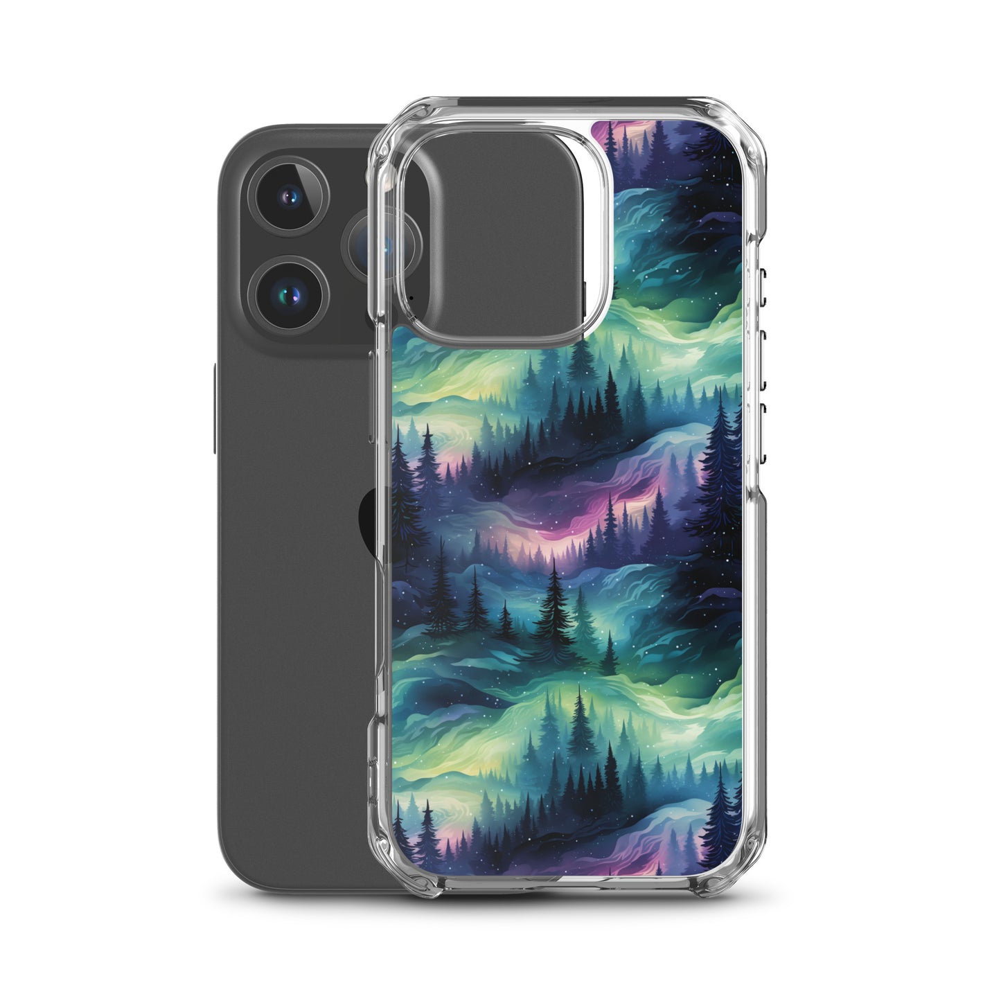 Clear Case for iPhone® Winter Fashion Northern Lights