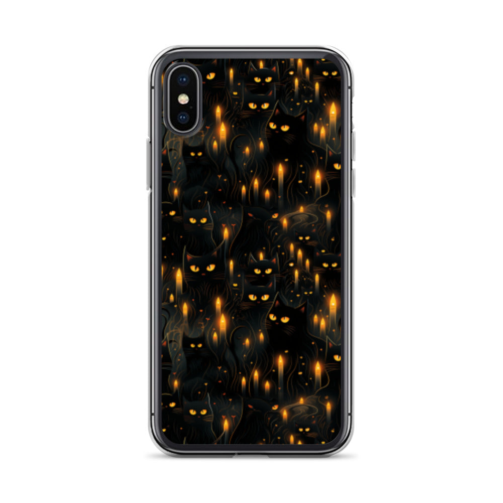 Clear Case for iPhone® Halloween Sinister Black Cats