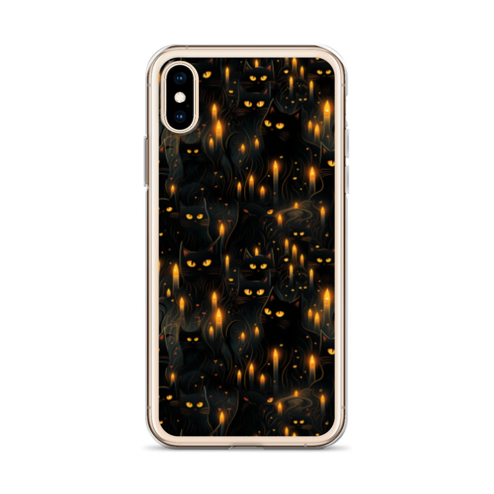 Clear Case for iPhone® Halloween Sinister Black Cats