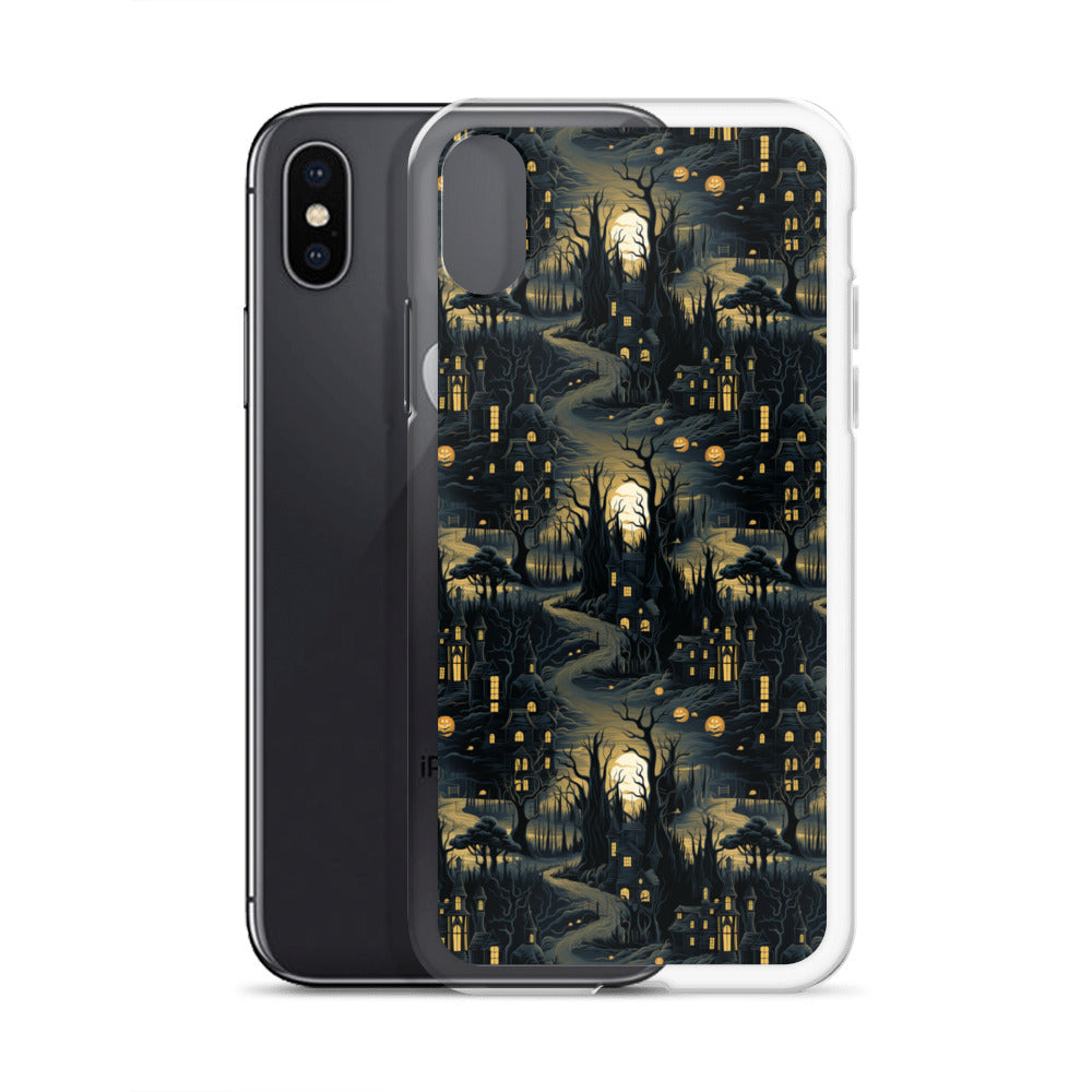 Clear Case for iPhone® Halloween Haunted House