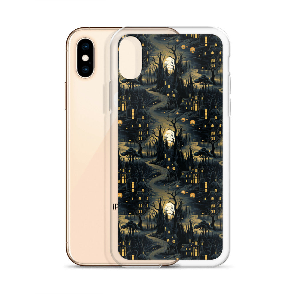 Clear Case for iPhone® Halloween Haunted House