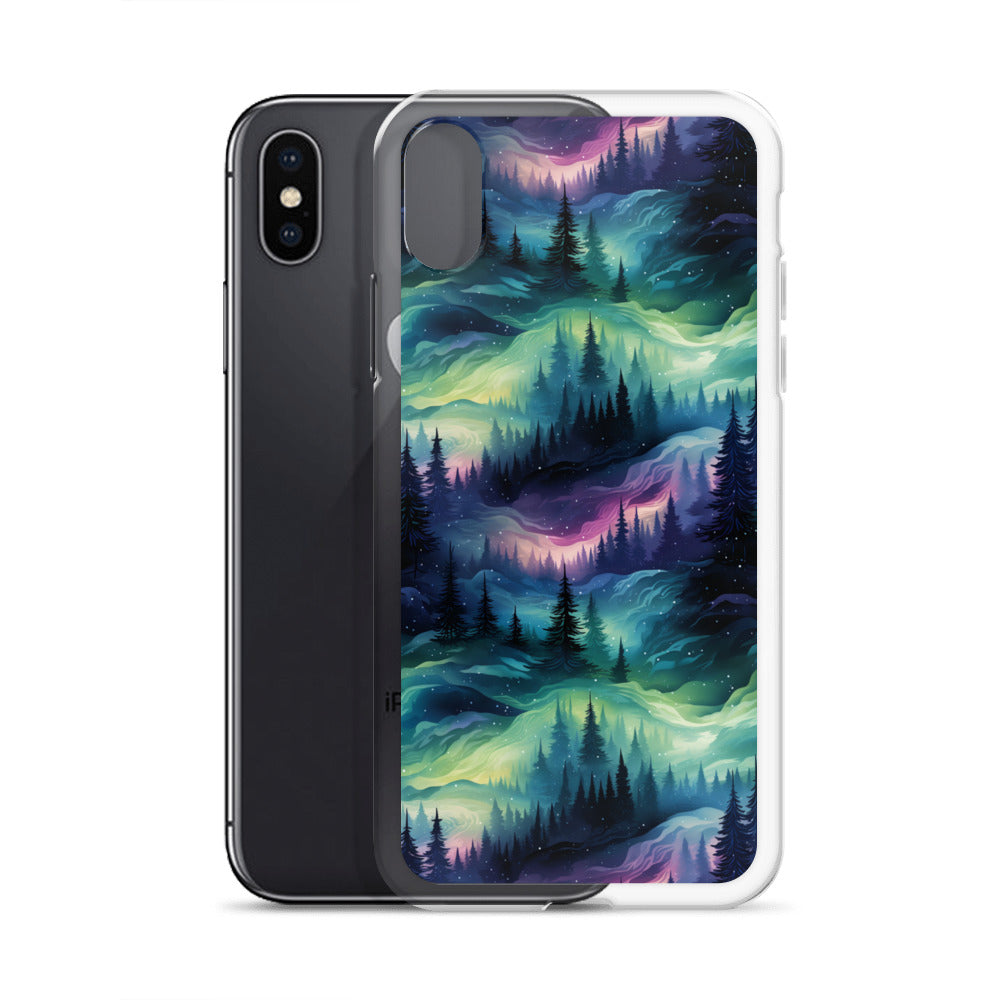 Clear Case for iPhone® Winter Fashion Northern Lights
