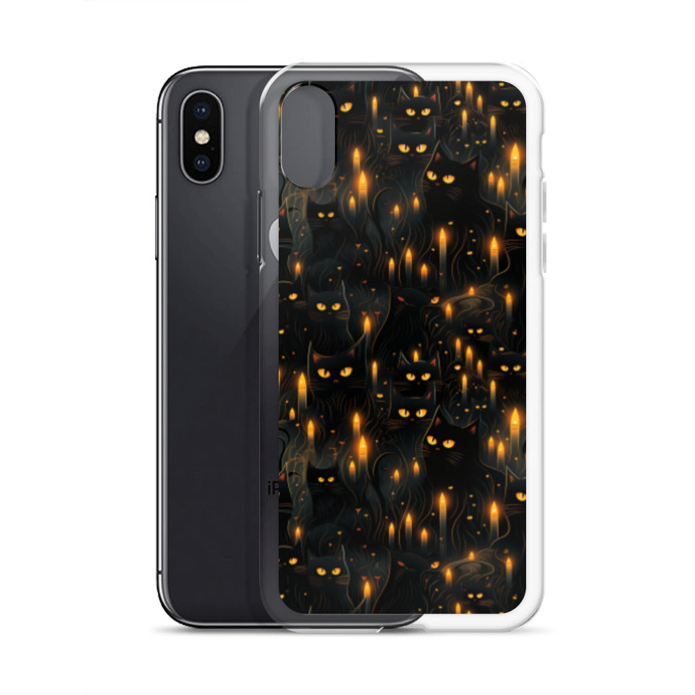Clear Case for iPhone® Halloween Sinister Black Cats