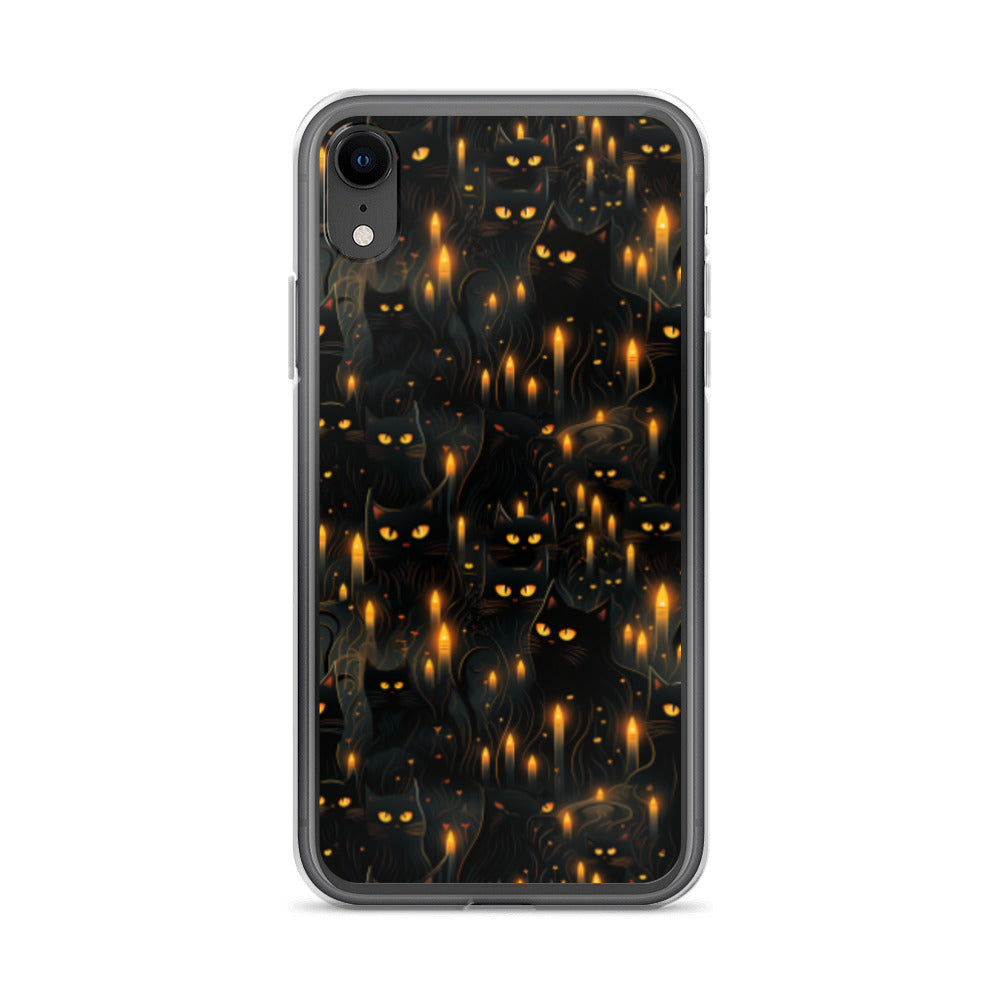 Clear Case for iPhone® Halloween Sinister Black Cats