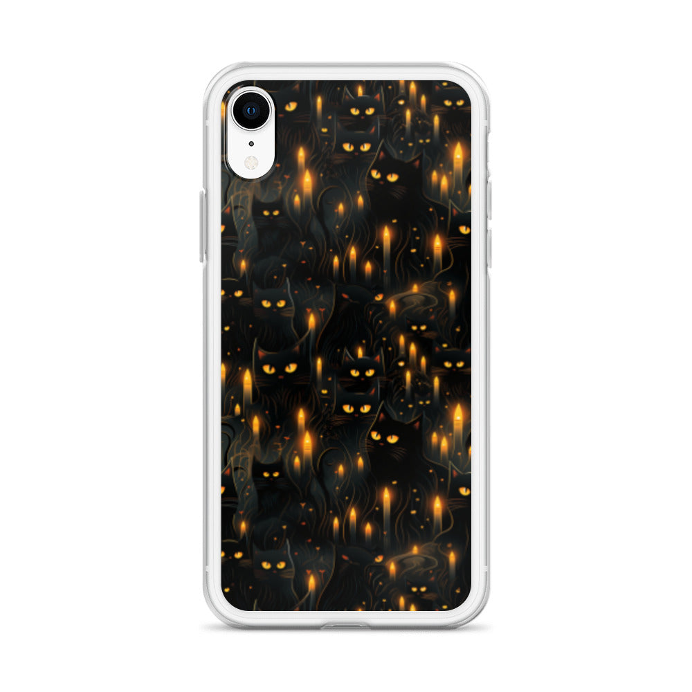 Clear Case for iPhone® Halloween Sinister Black Cats
