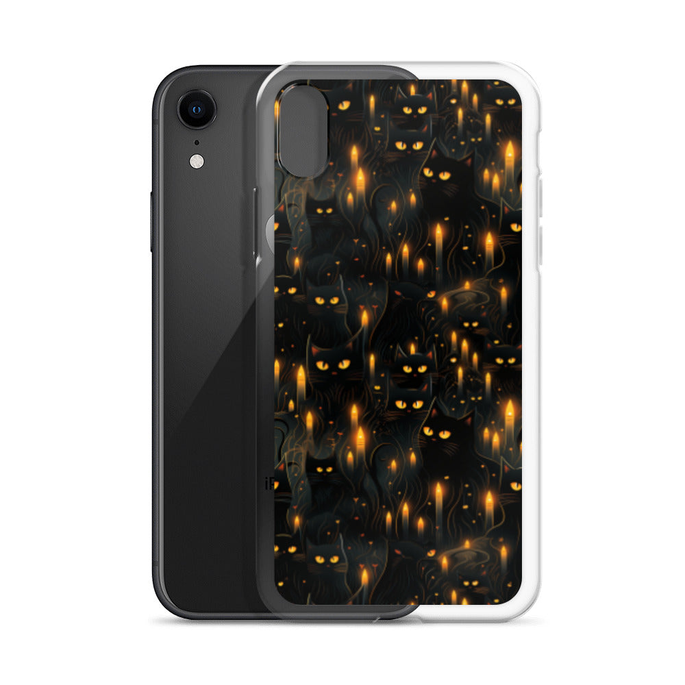 Clear Case for iPhone® Halloween Sinister Black Cats