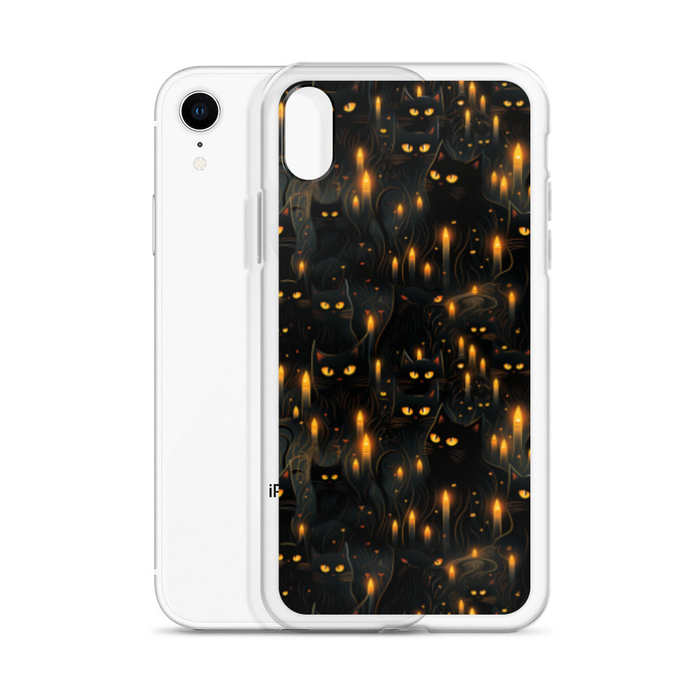 Clear Case for iPhone® Halloween Sinister Black Cats