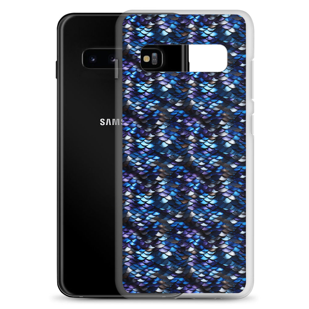 Clear Case for Samsung® Dragon Scale Blue