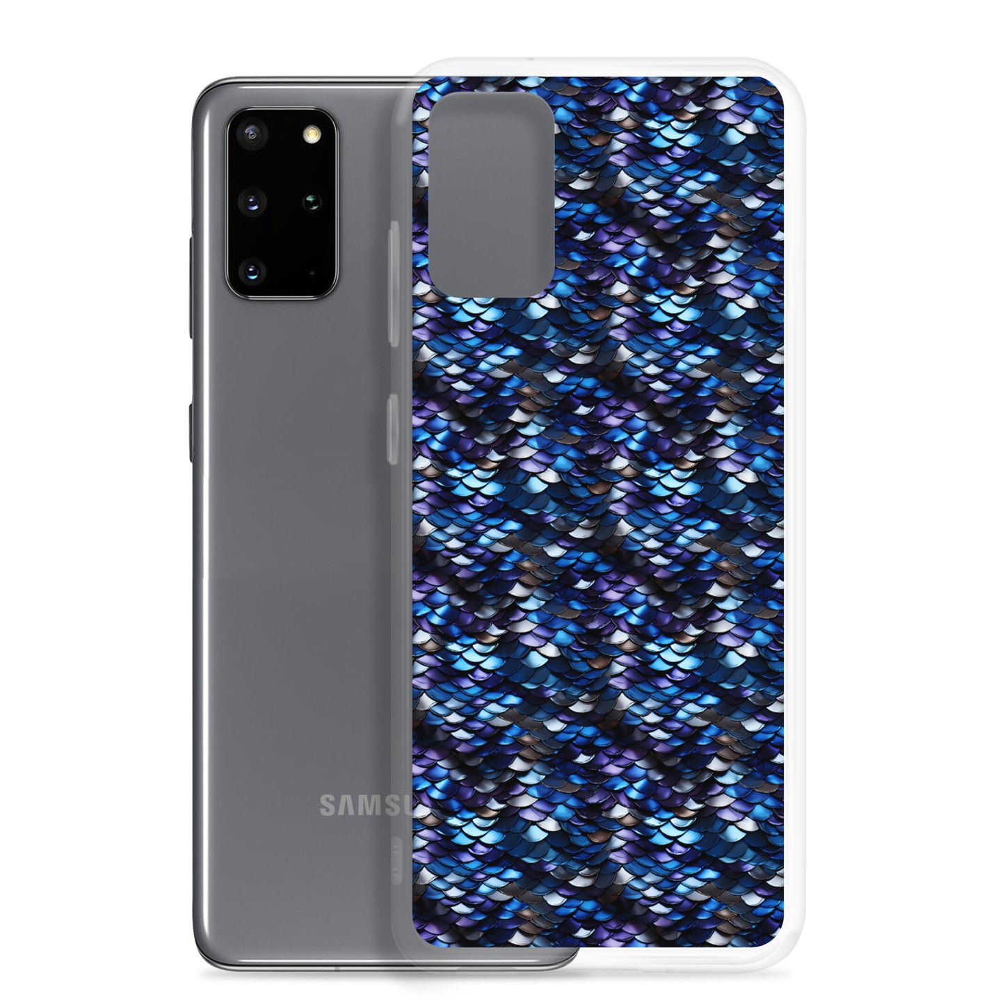 Clear Case for Samsung® Dragon Scale Blue