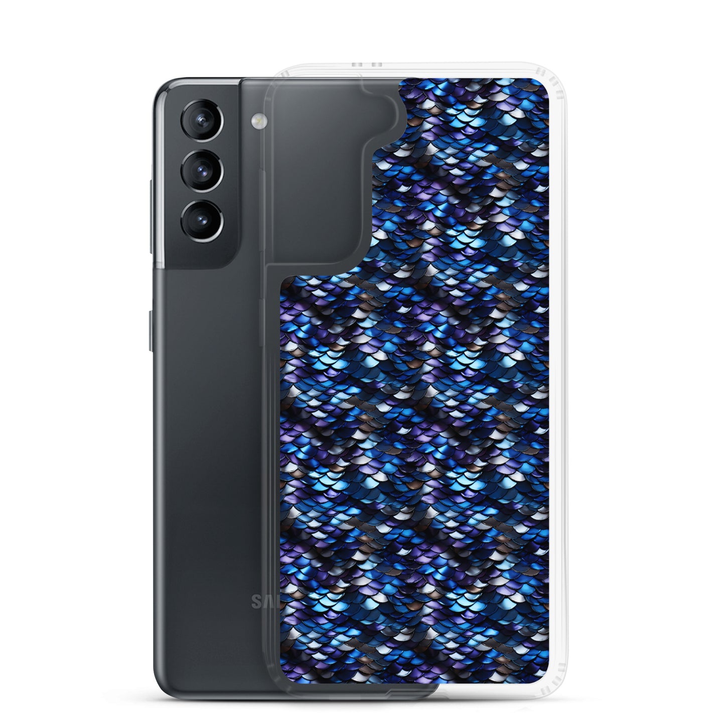 Clear Case for Samsung® Dragon Scale Blue