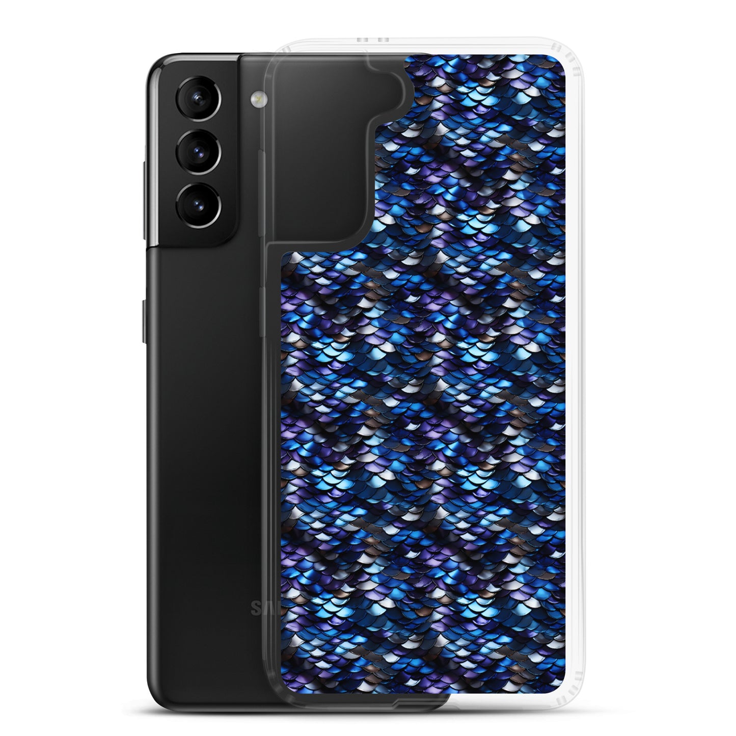 Clear Case for Samsung® Dragon Scale Blue