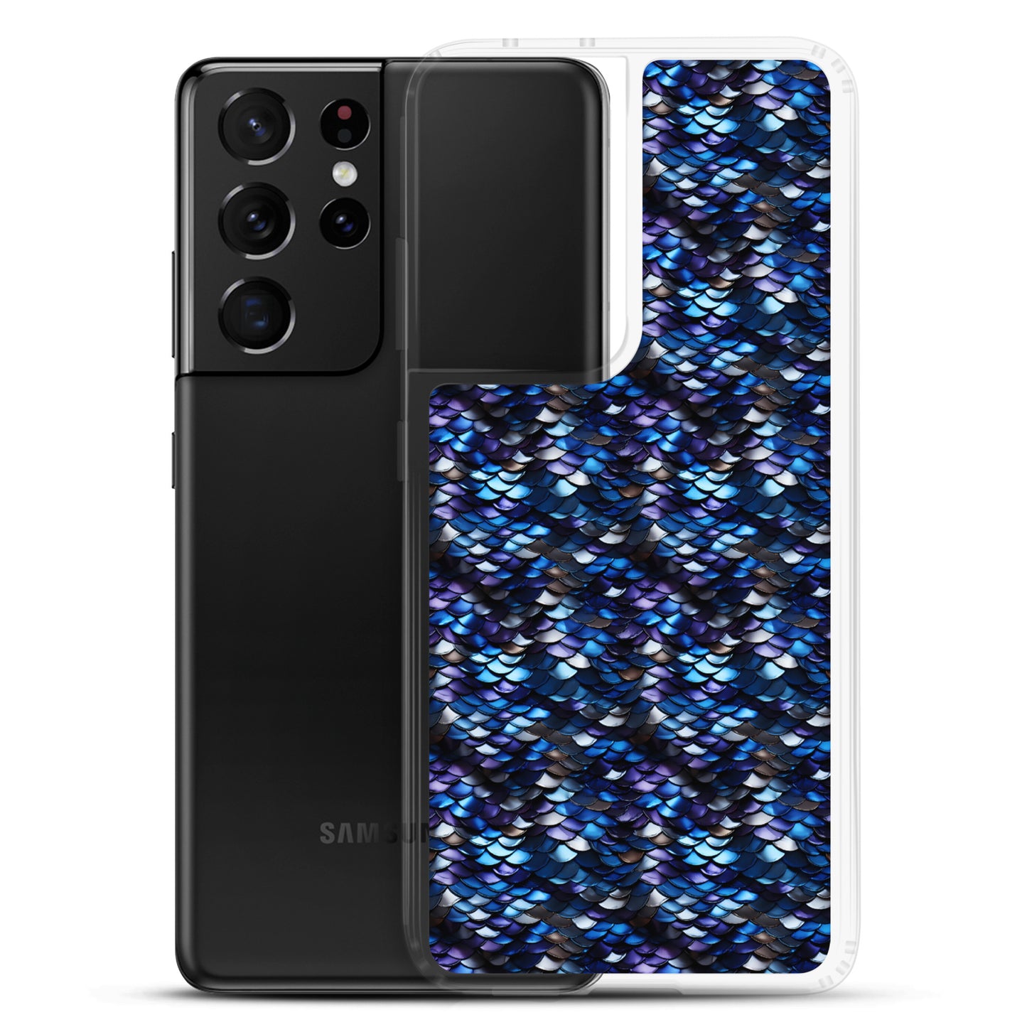 Clear Case for Samsung® Dragon Scale Blue