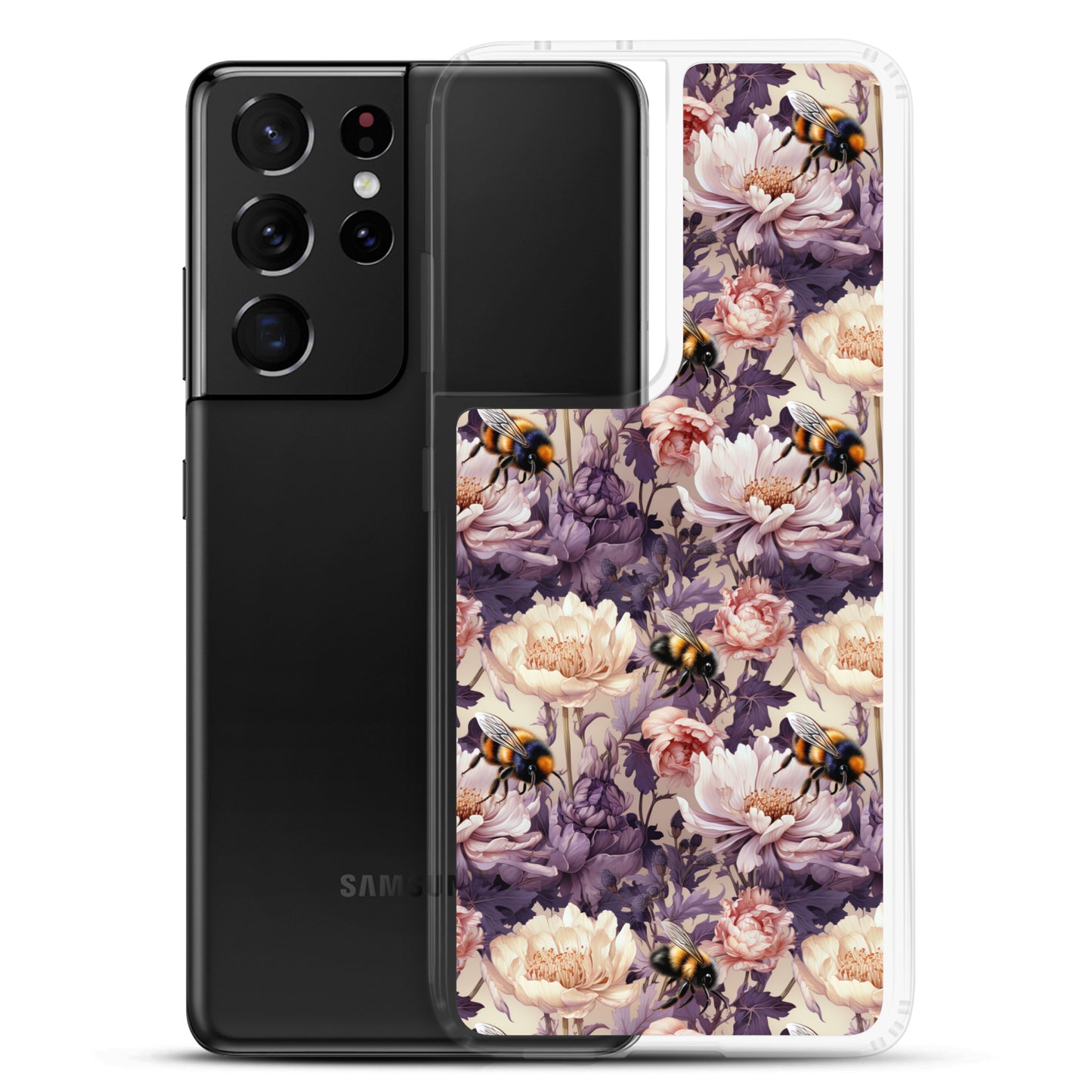 Clear Case for Samsung® Floral Bee #51
