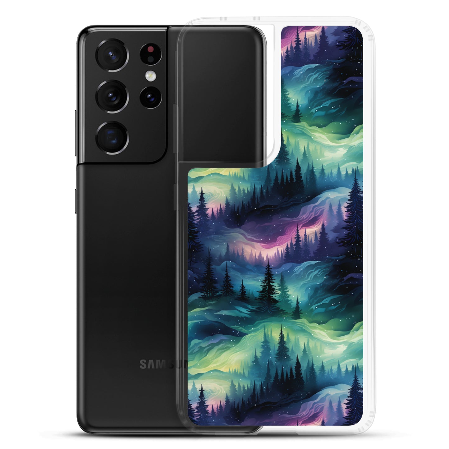 Clear Case for Samsung® Winter Fashion Northern Lights