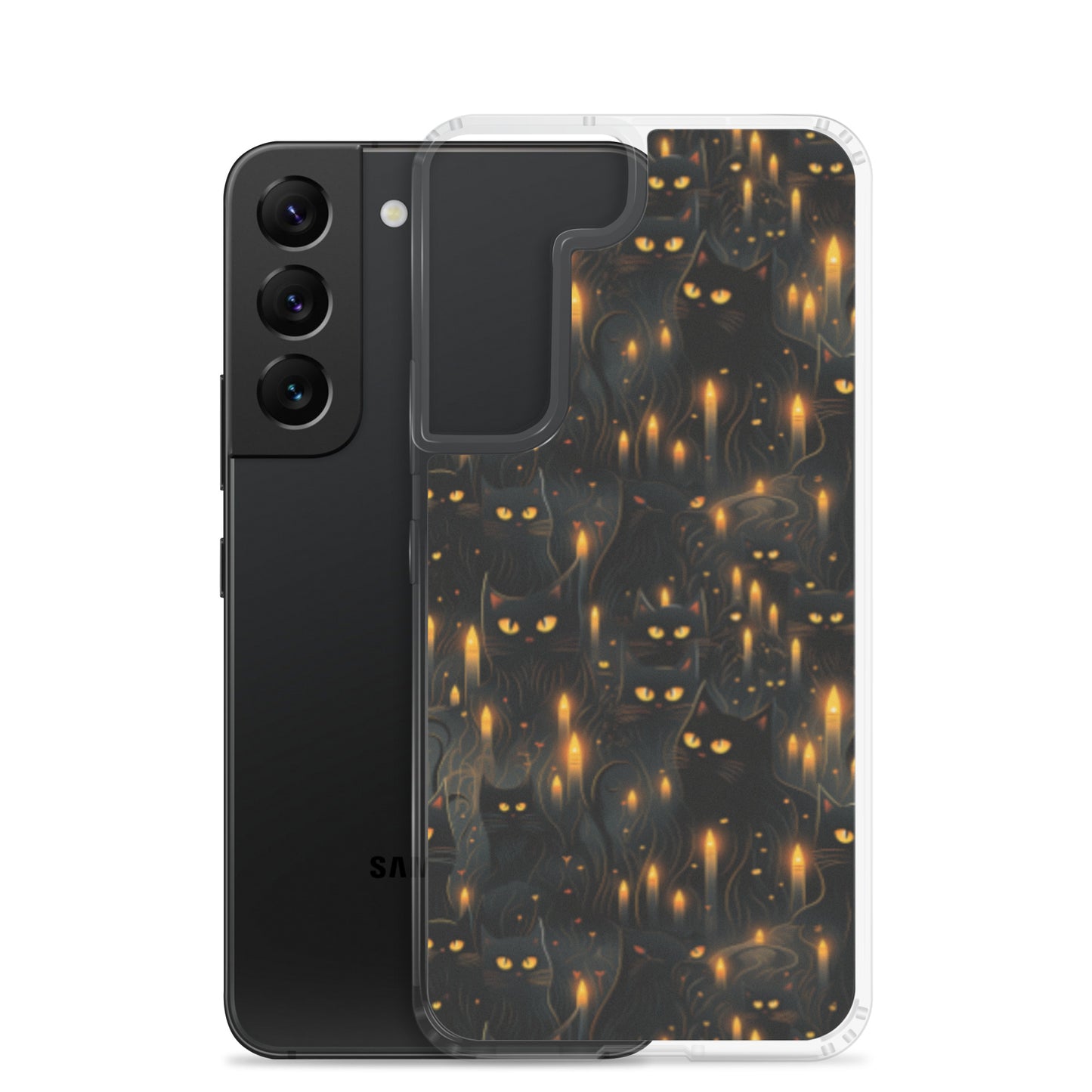 Clear Case for Samsung® Halloween Sinister Black Cats